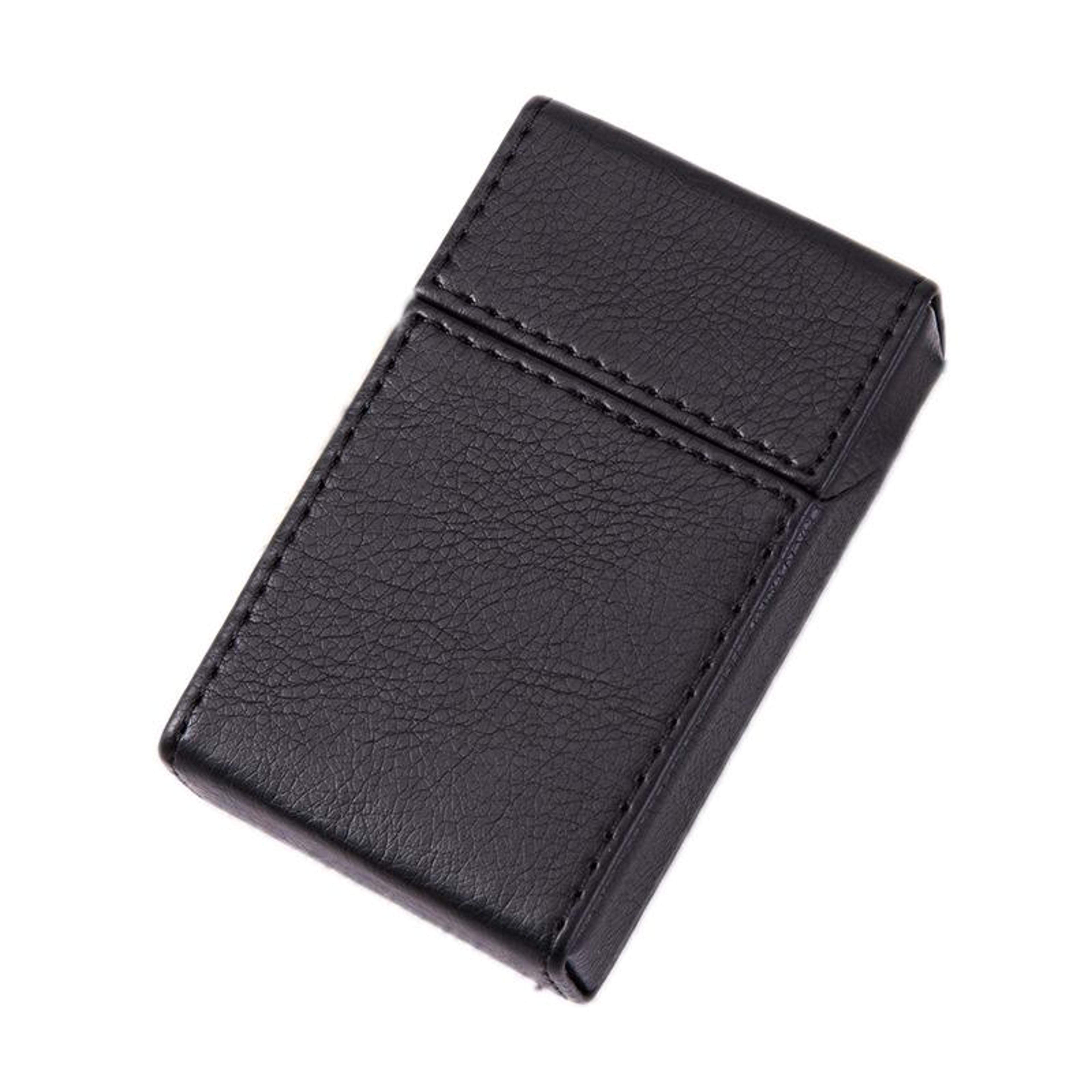 Executive Leather Cigarette Case Portable Magnetic Holder For 20 Cigarettes 6