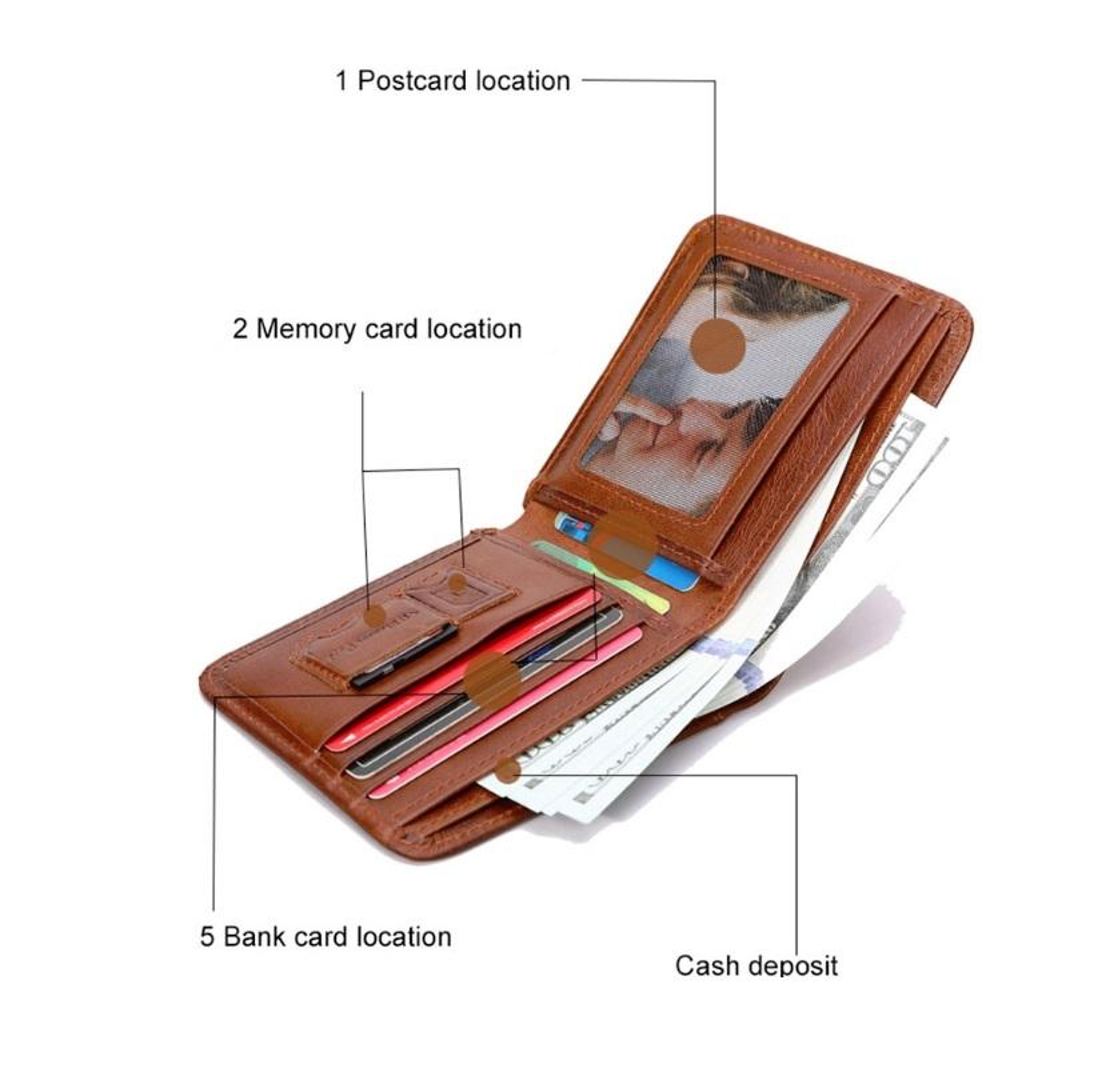Smart AntiLost Leather Wallet For Men With Bluetooth Tracker  Selfie Remote 3