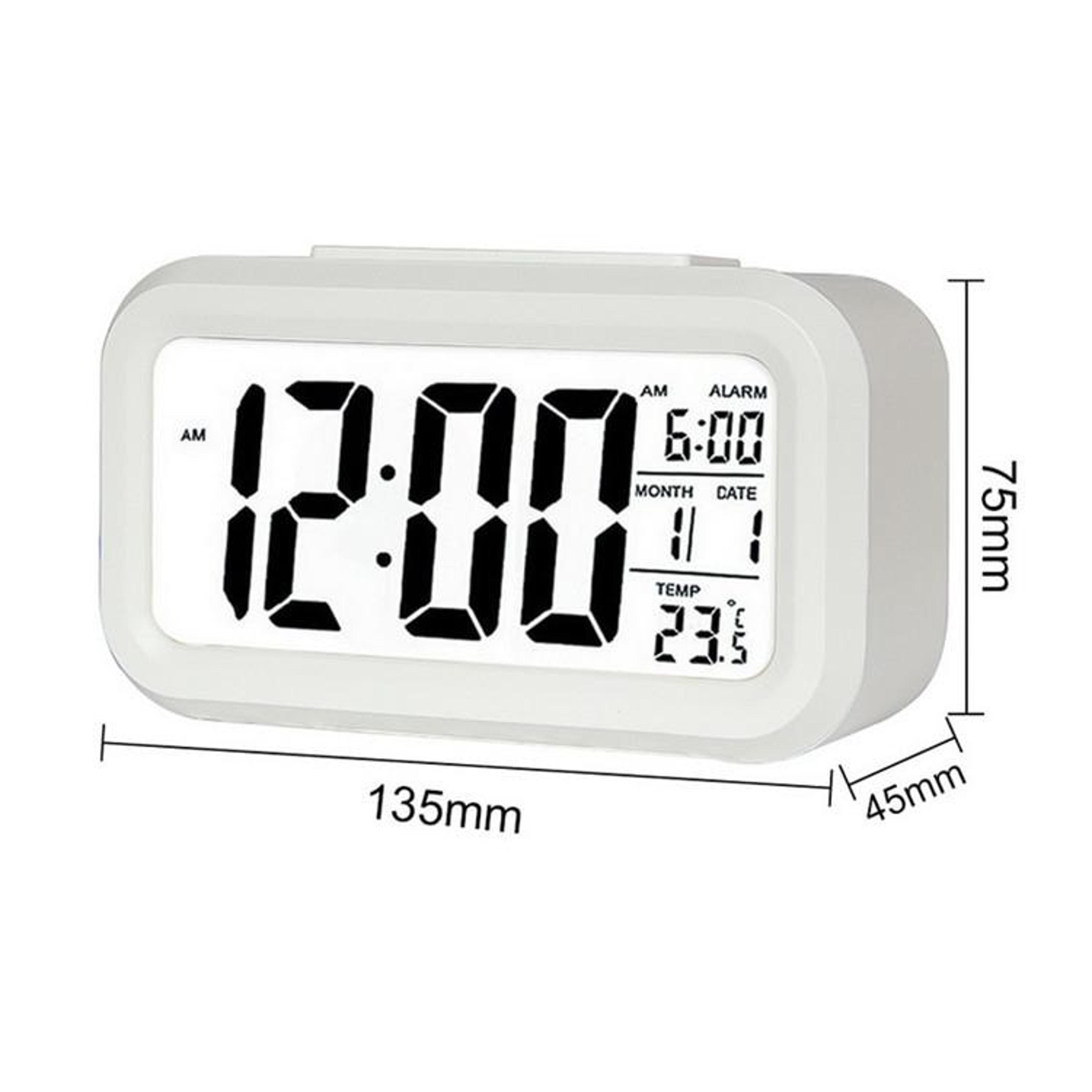 Smart Night Light Digital Alarm Clock With Temperature Display  Snooze Function 6