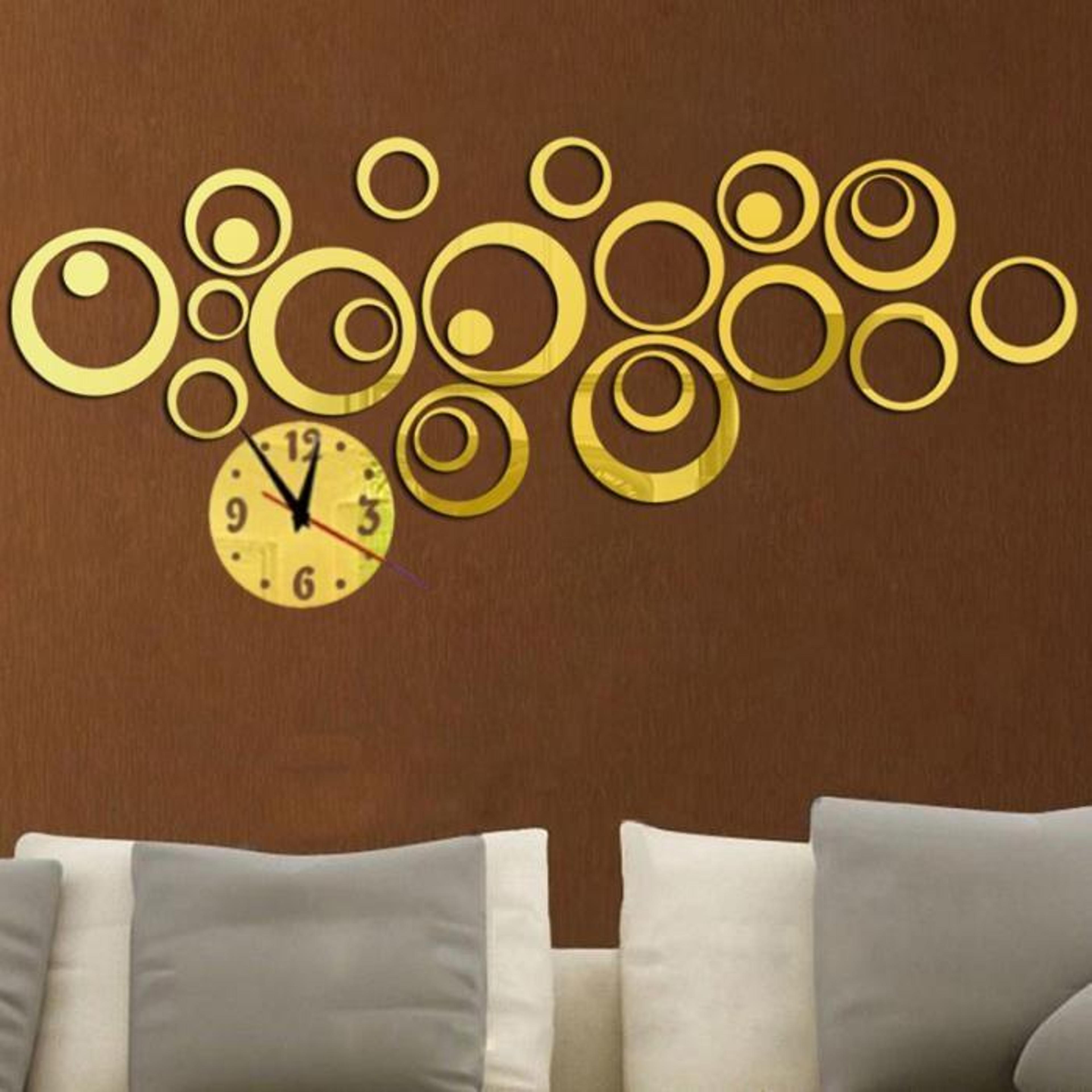 Modern 3D Acrylic Mirror Wall Clock DIY Decorative Silent Quartz Clock 6
