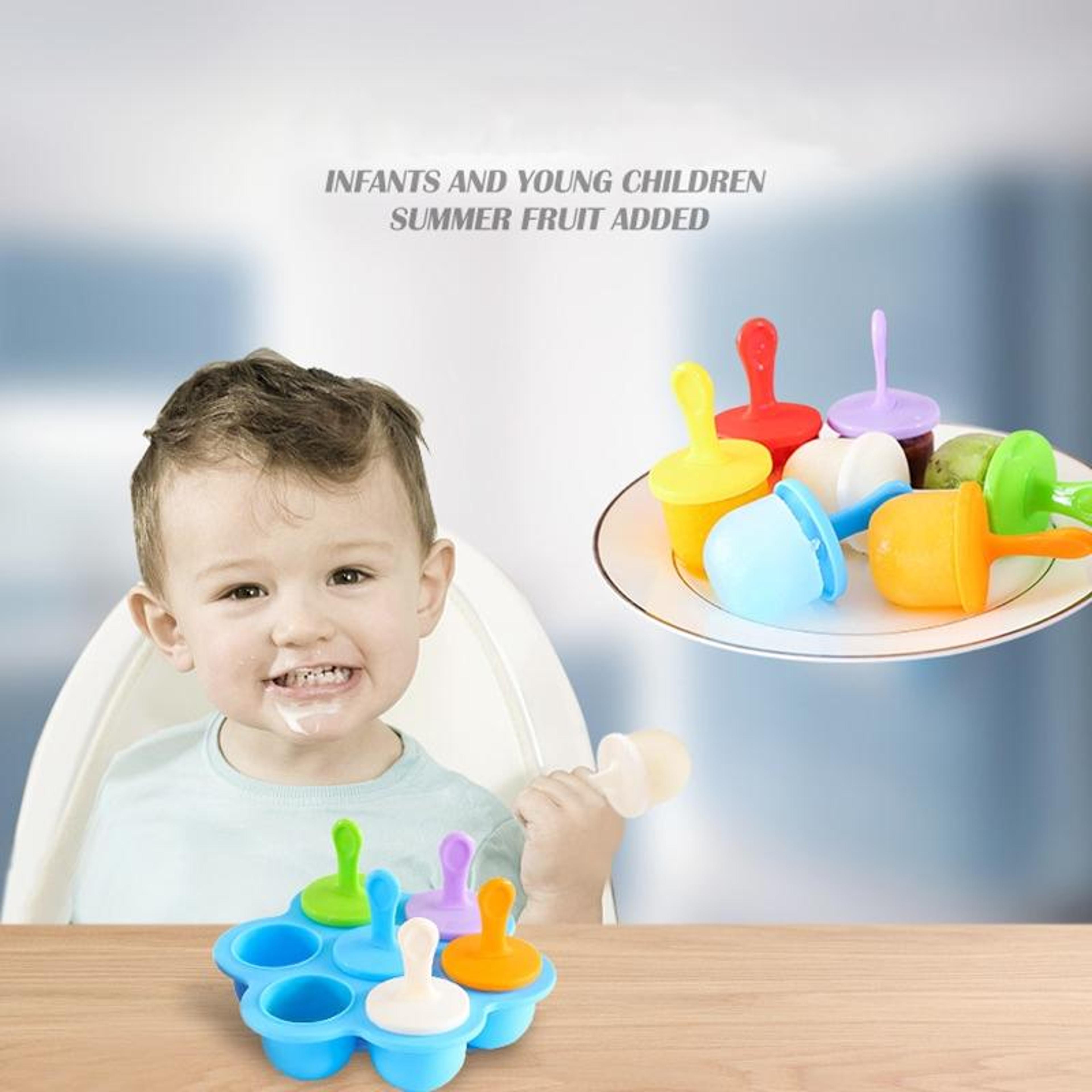 Silicone Mini Ice Pops Maker Reusable DIY Popsicle Mold For Baby Food  Healthy Frozen Treats 6