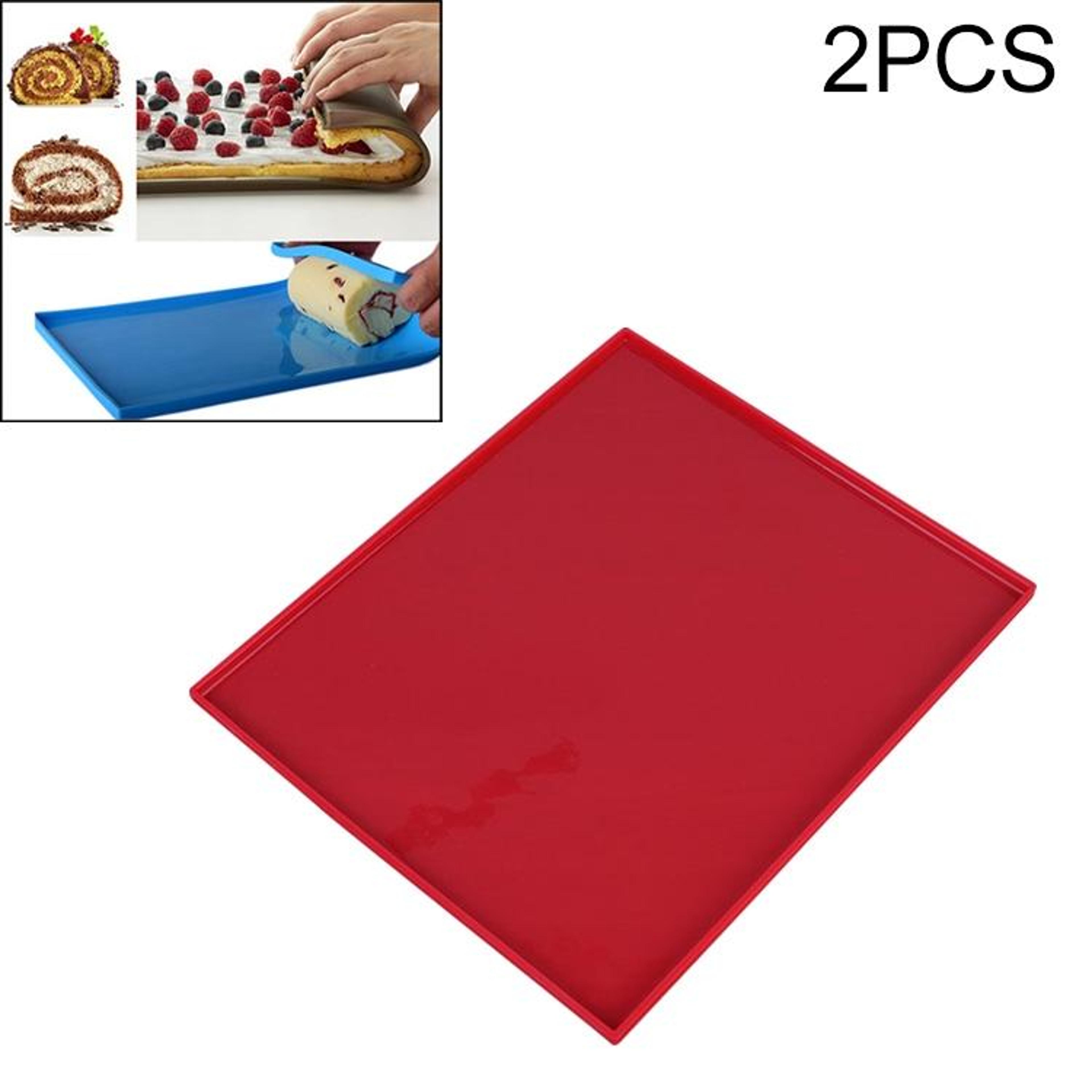 2PCS Silicone Baking Mat Swiss Roll Cake Pad NonStick Baking Sheet For Cakes  Pastries 9