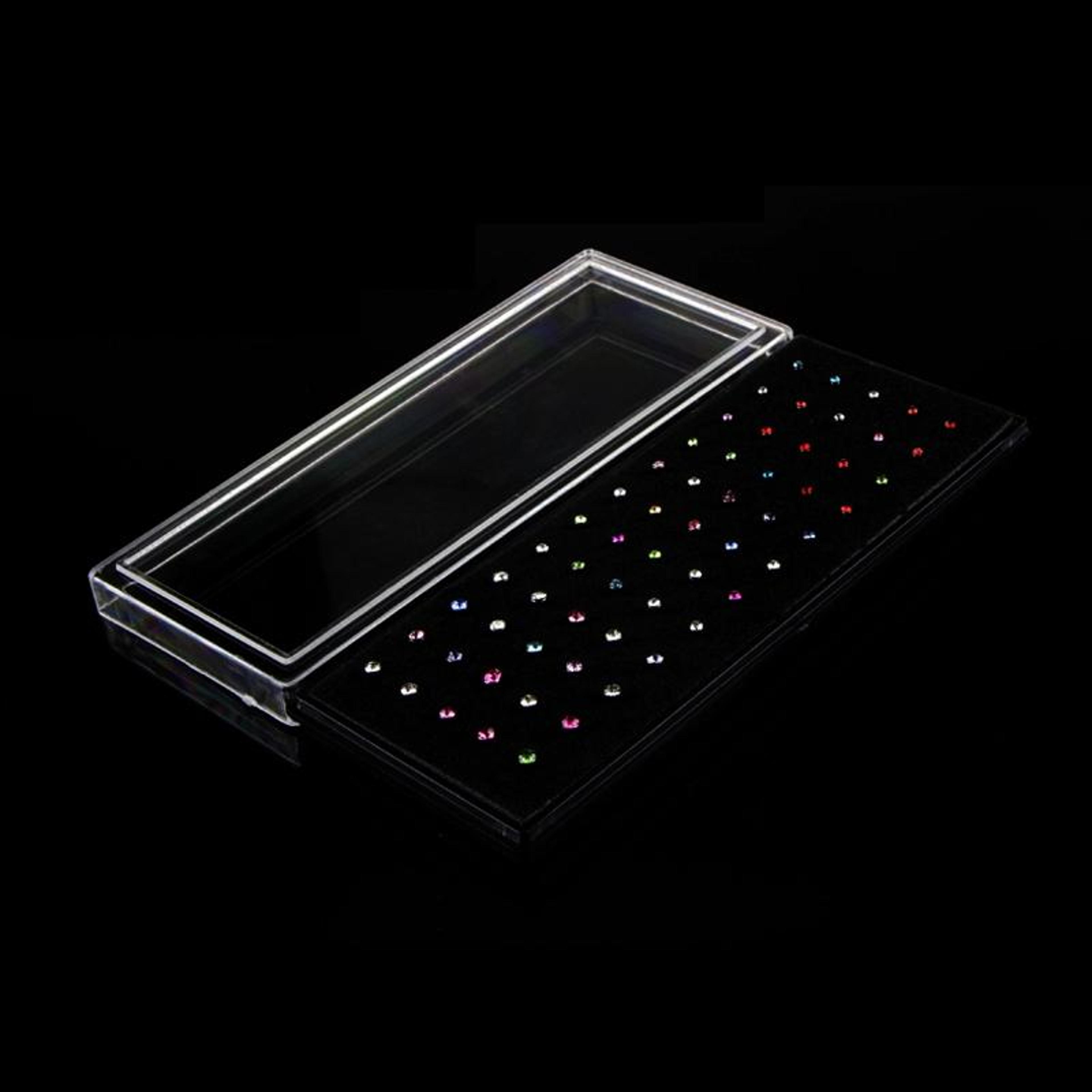 60PCS Nose Stud Rings Set With Mixed Crystal Diamonds In Stainless Steel L Shape 2
