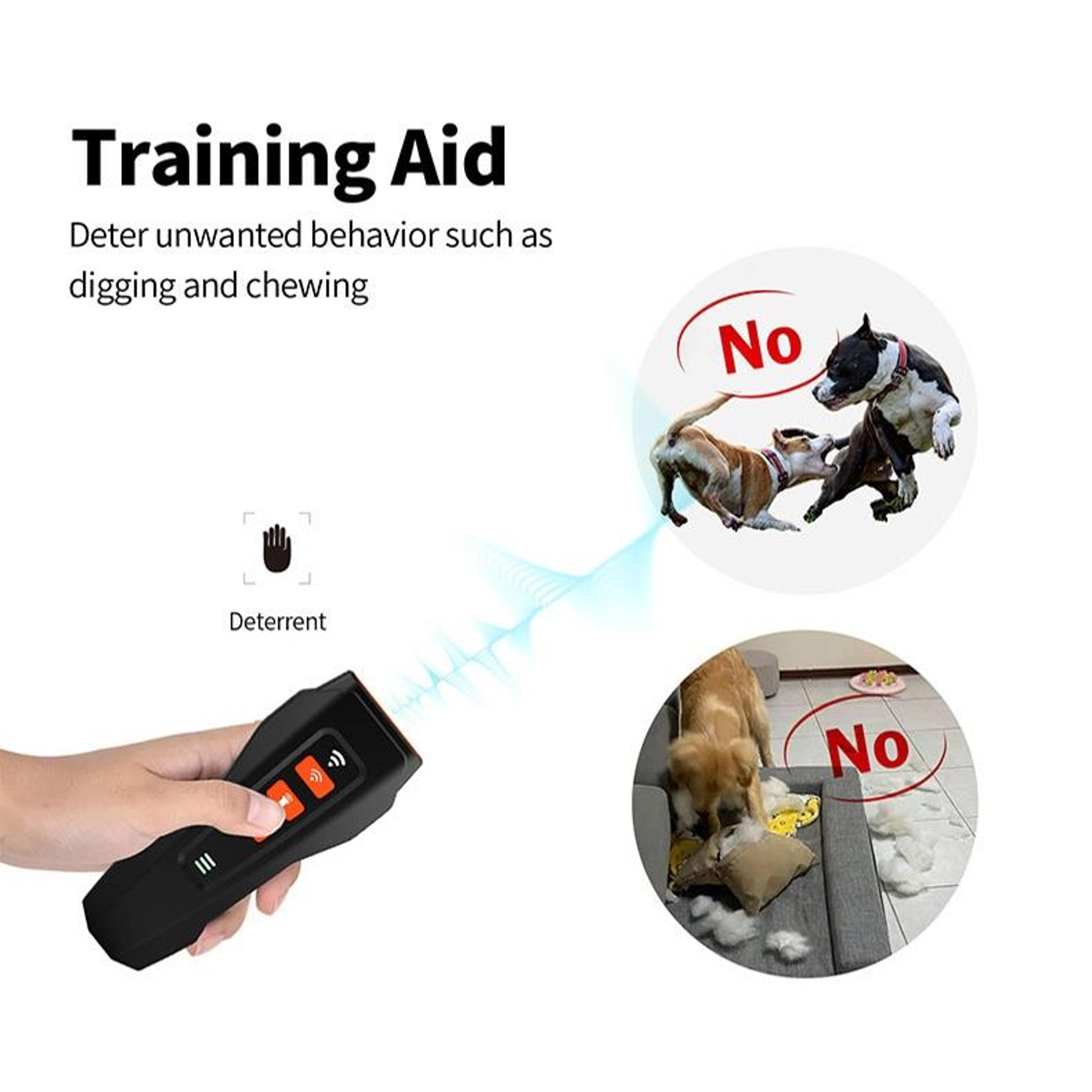 Smart Ultrasonic Dog Bark Control Trainer With LED Flashlight  Laser Pointer 4