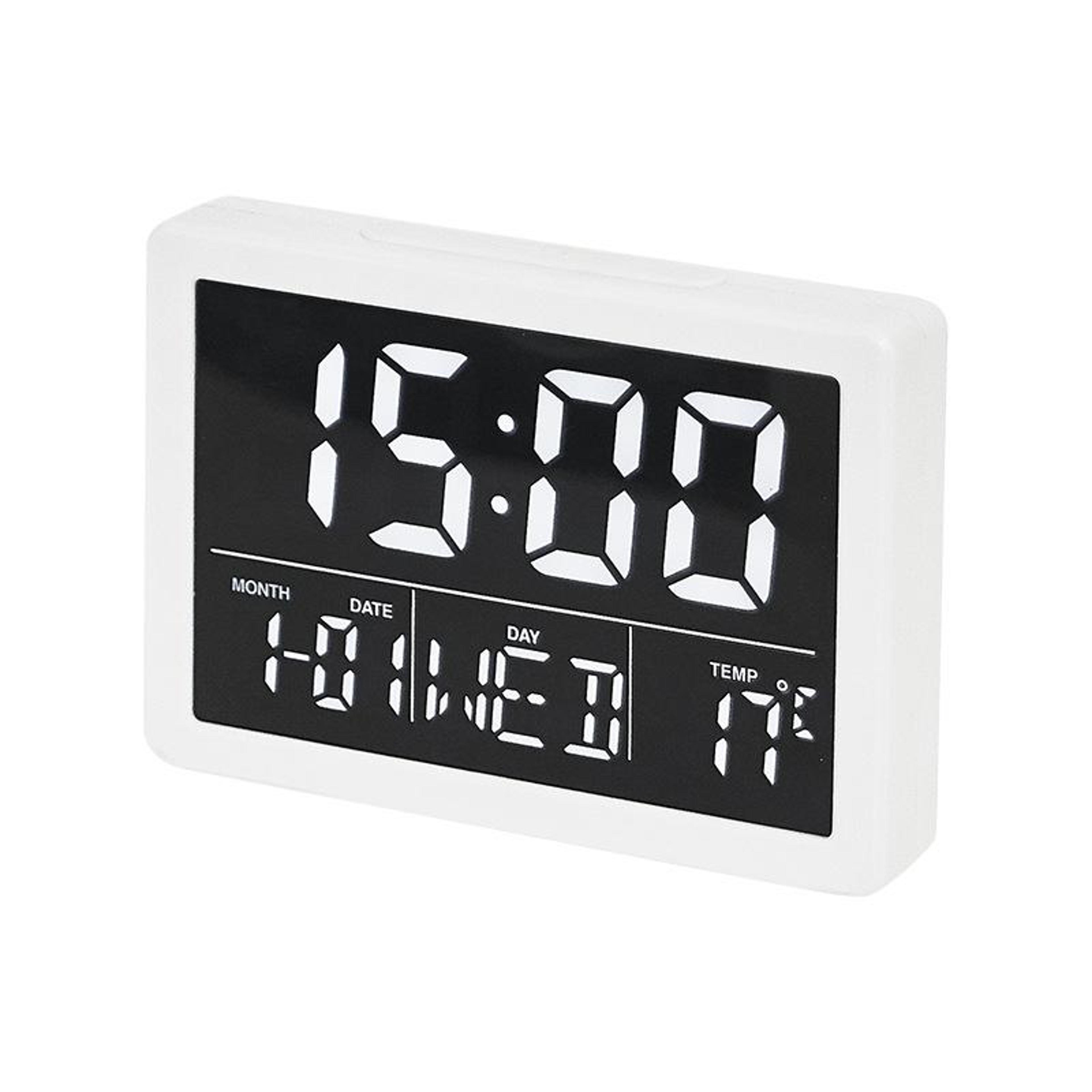 Smart Large Screen LED Alarm Clock With Temperature Display  Natural WakeUp Sounds 8