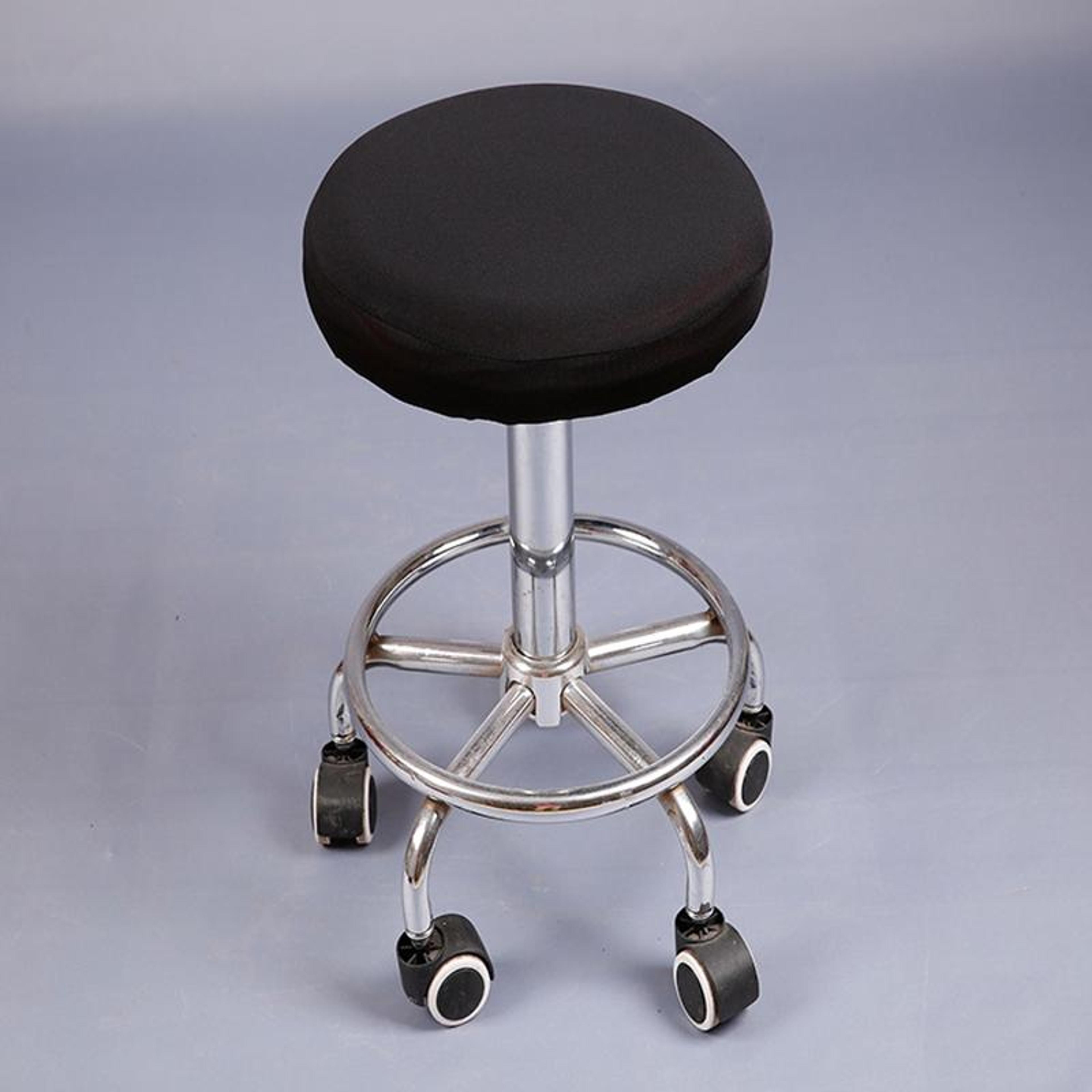 Elastic Round Stool Cover Stretch Seat Protector For Swivel Chairs And Bar Stools 0