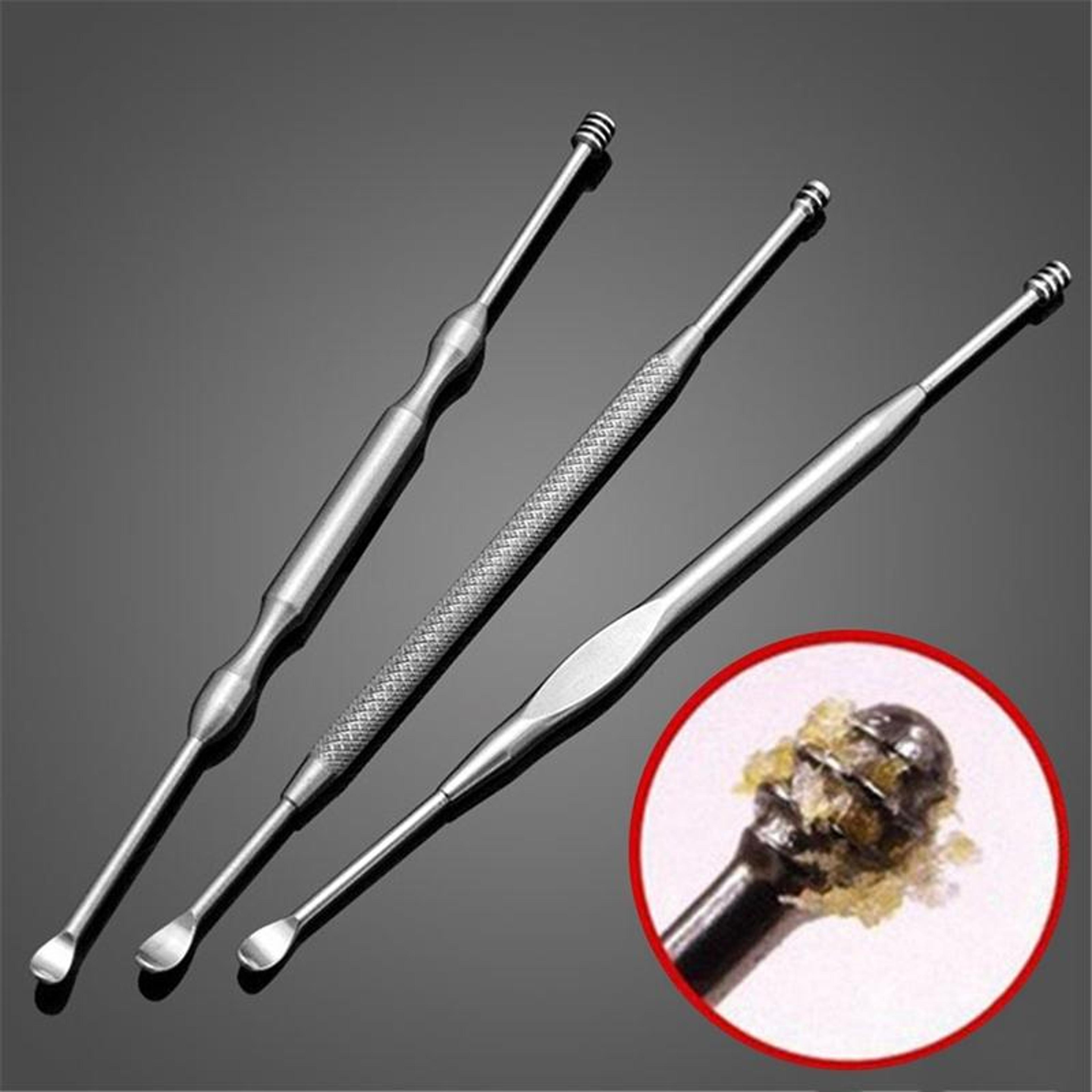 Precision Stainless Steel Ear Cleaning Kit 3PCS Reusable Earwax Removal Tool Set 0