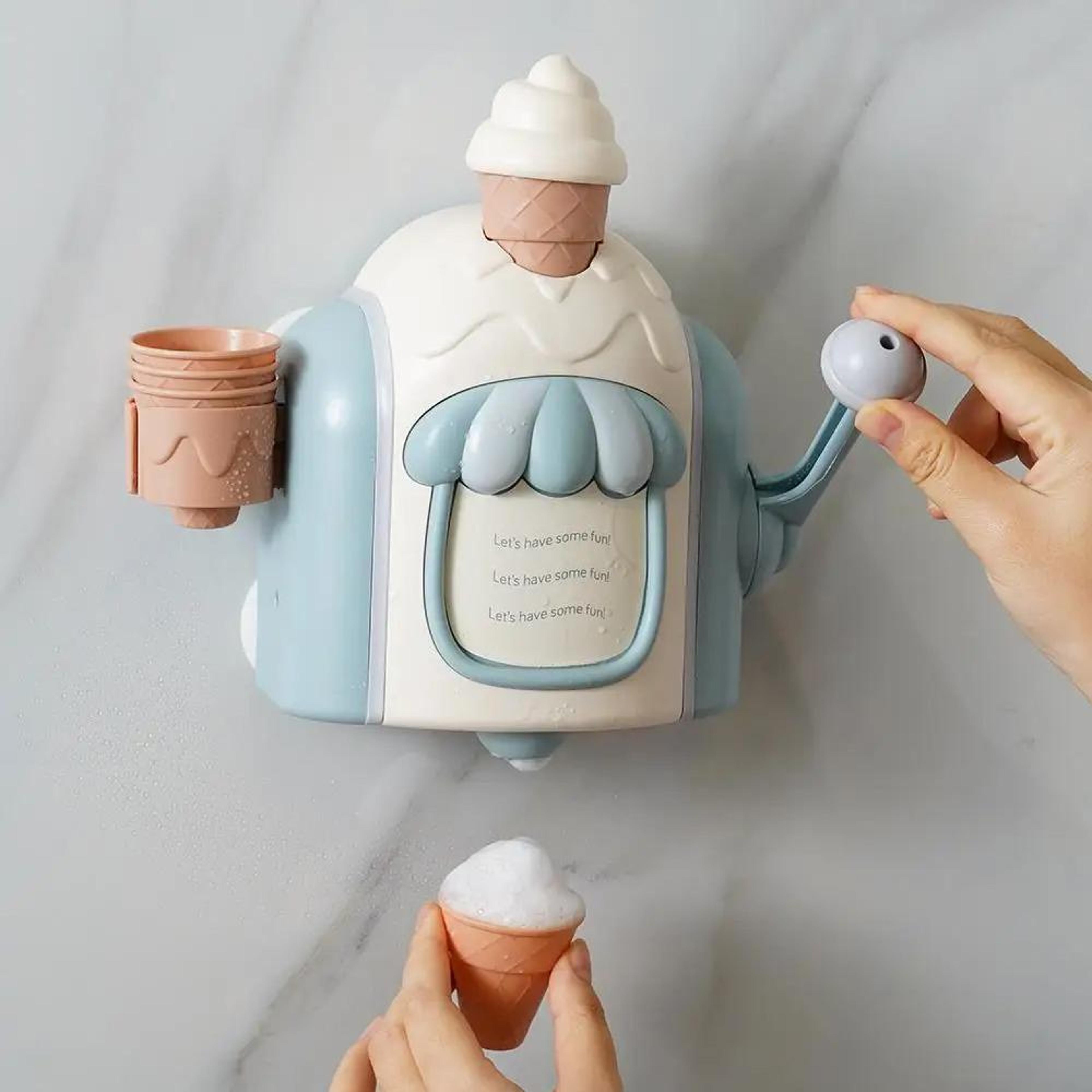 sweet scoop bath bubble toy ice cream foam maker for toddlers & kids