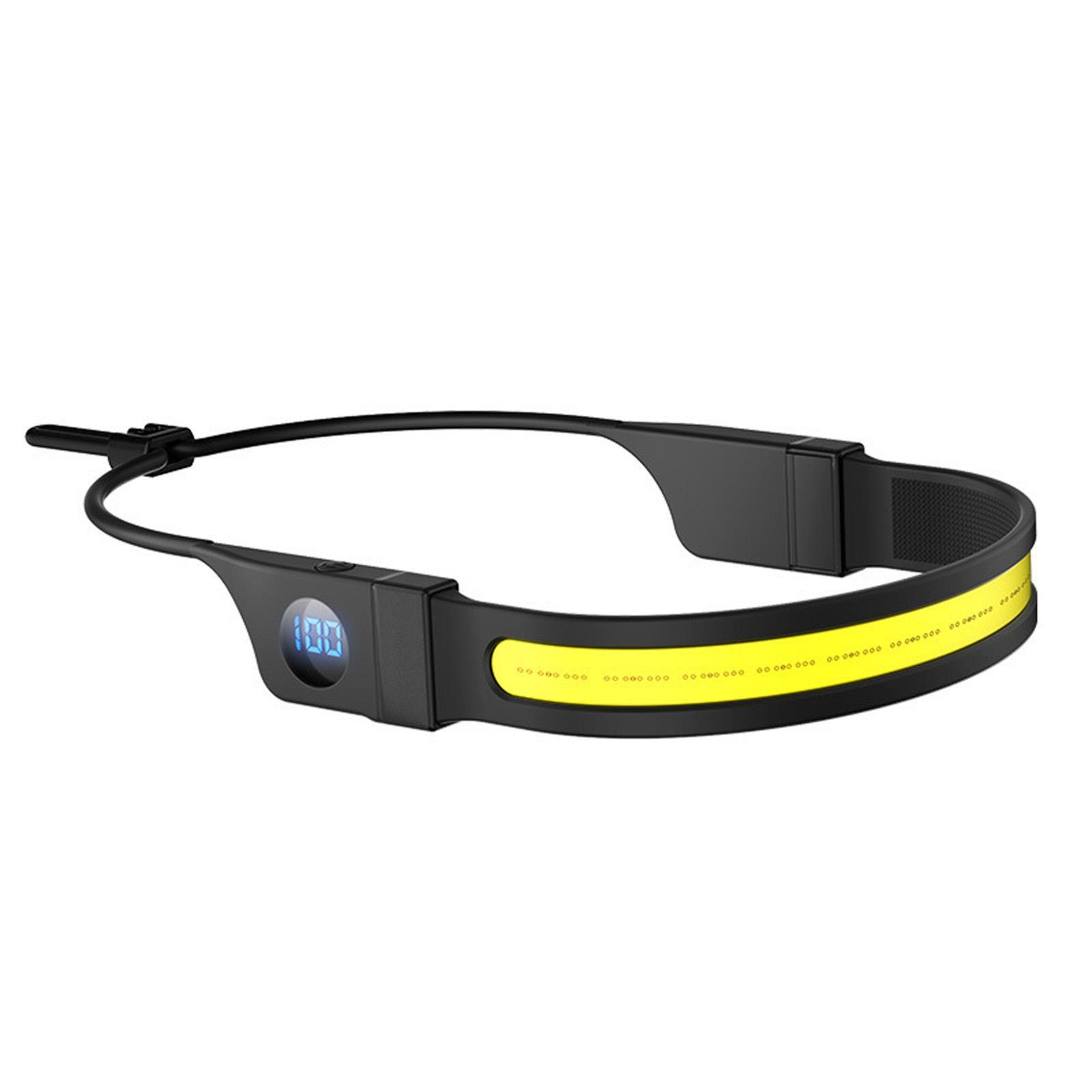 rechargeable led headlamp with digital battery display for running, cycling & camping