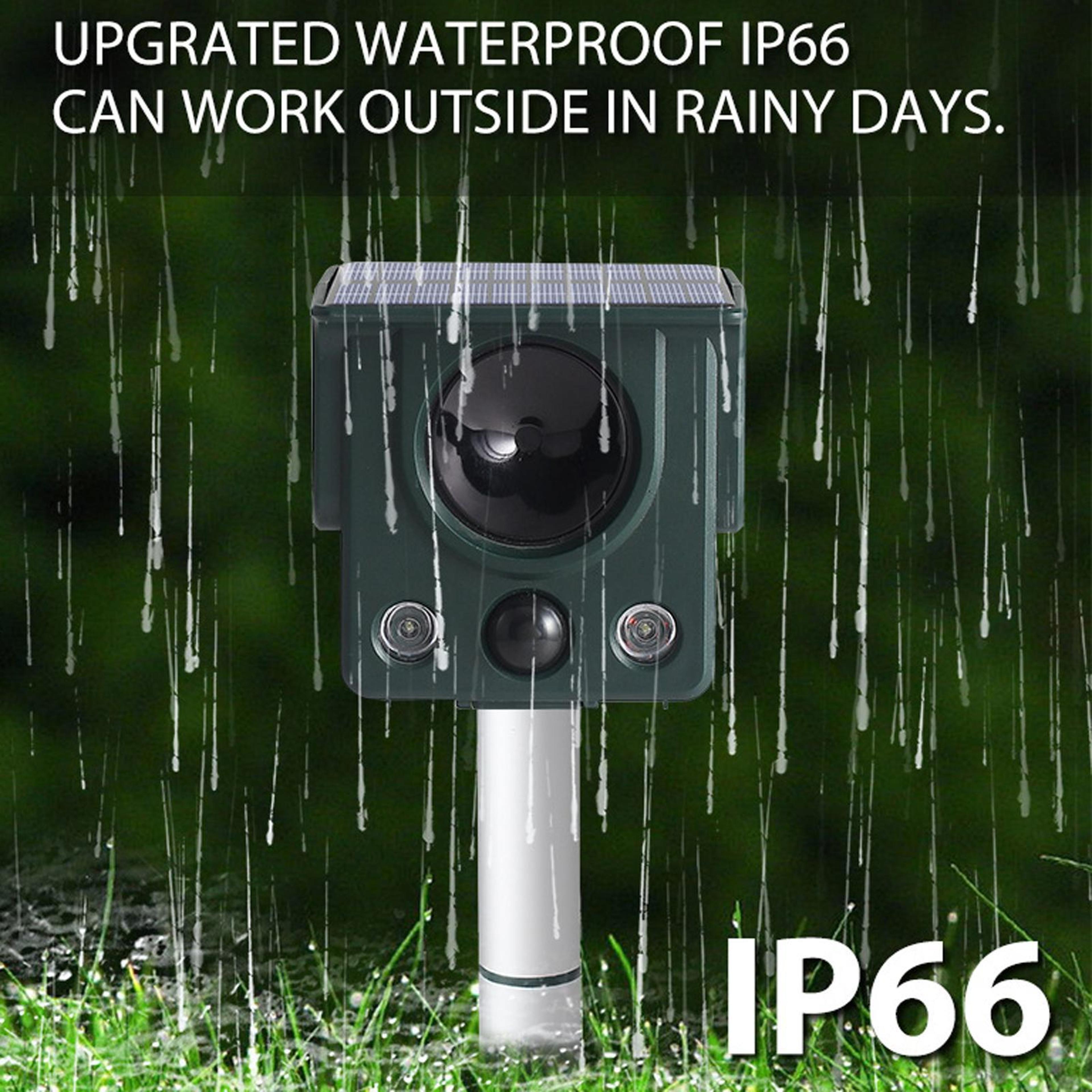 Solar Ultrasonic Animal Repeller With LED Strobe  Motion Sensor For Gardens And Farms 5