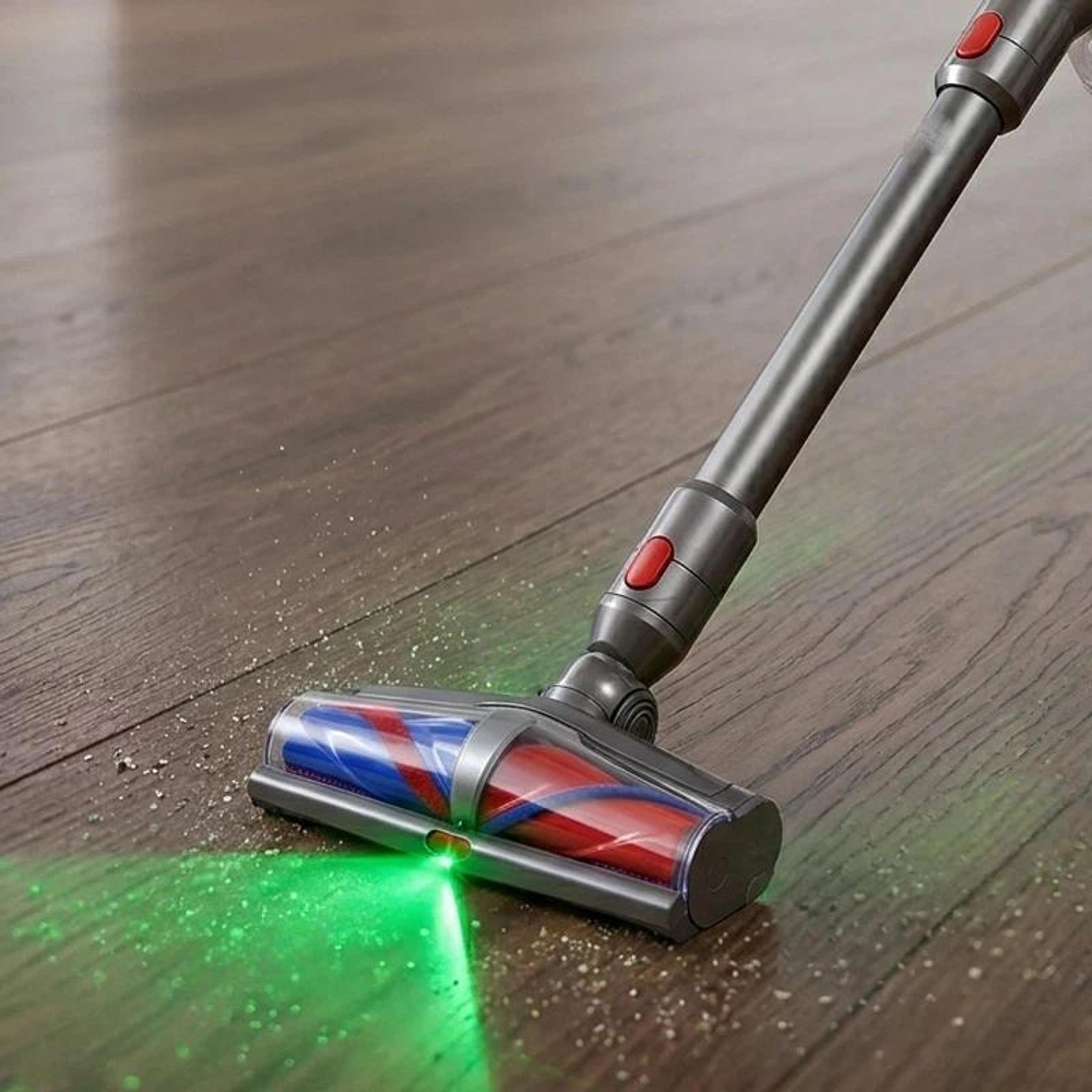 Dual Soft Roller Vacuum Head With Green LED Dust Detection For Dyson V7 V8 V10 V11 V15 0