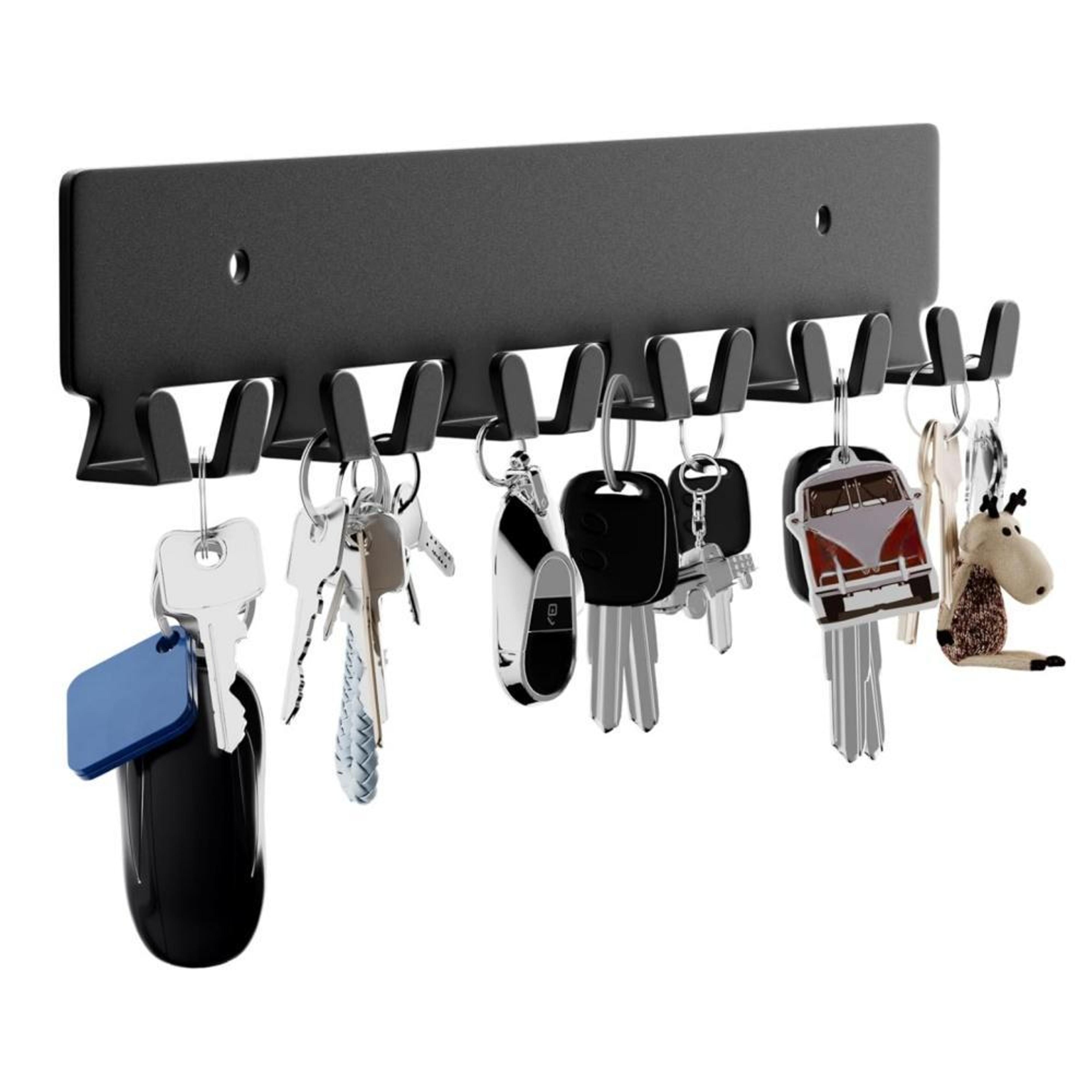 2 Pcs 6 Hook Metal Key Holder Wall Mount Set For Entryway Hallway  Home Organization 3