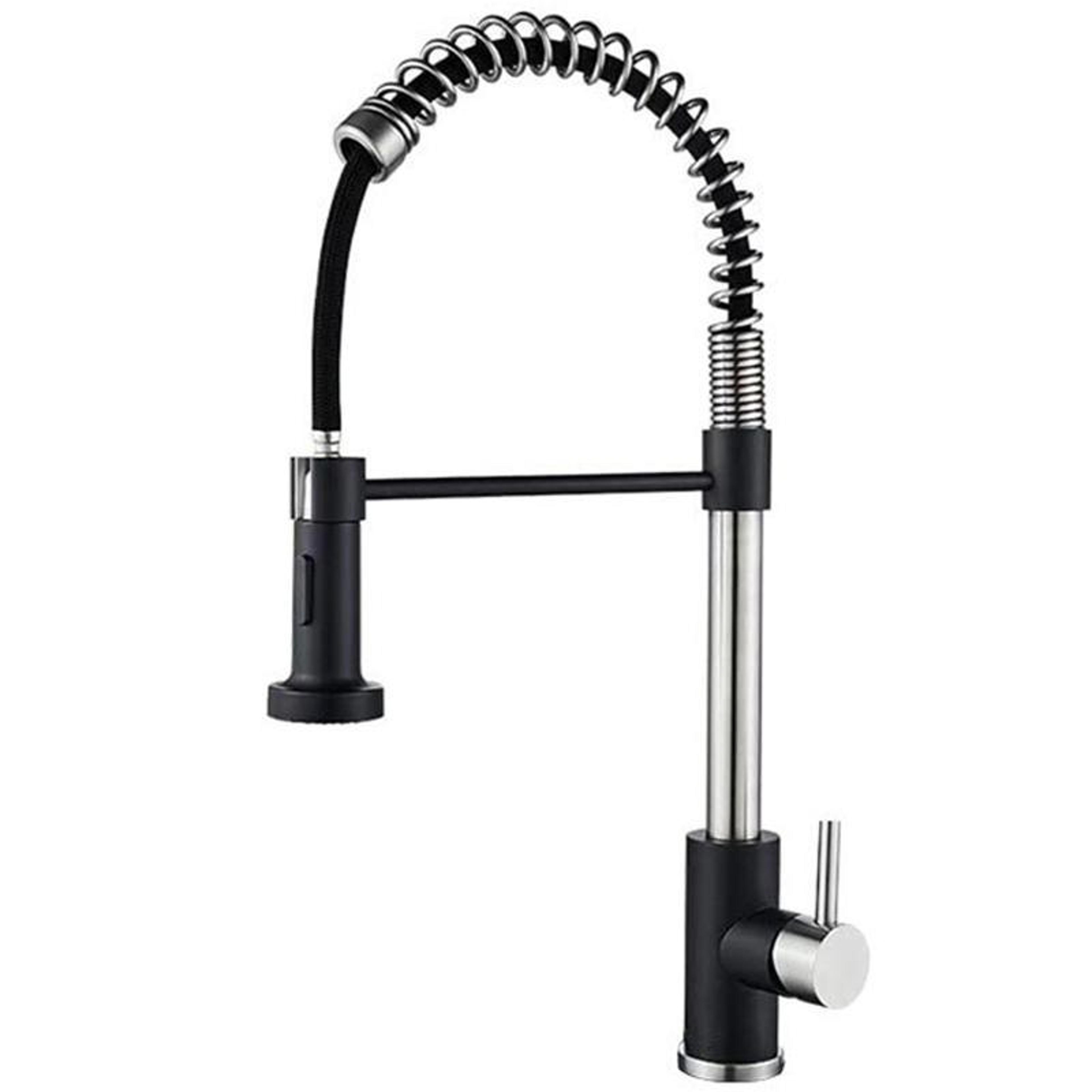 Stainless Steel Pull Down Kitchen Faucet With Dual Mode Sprayer  Hot Cold Mixer Tap 5