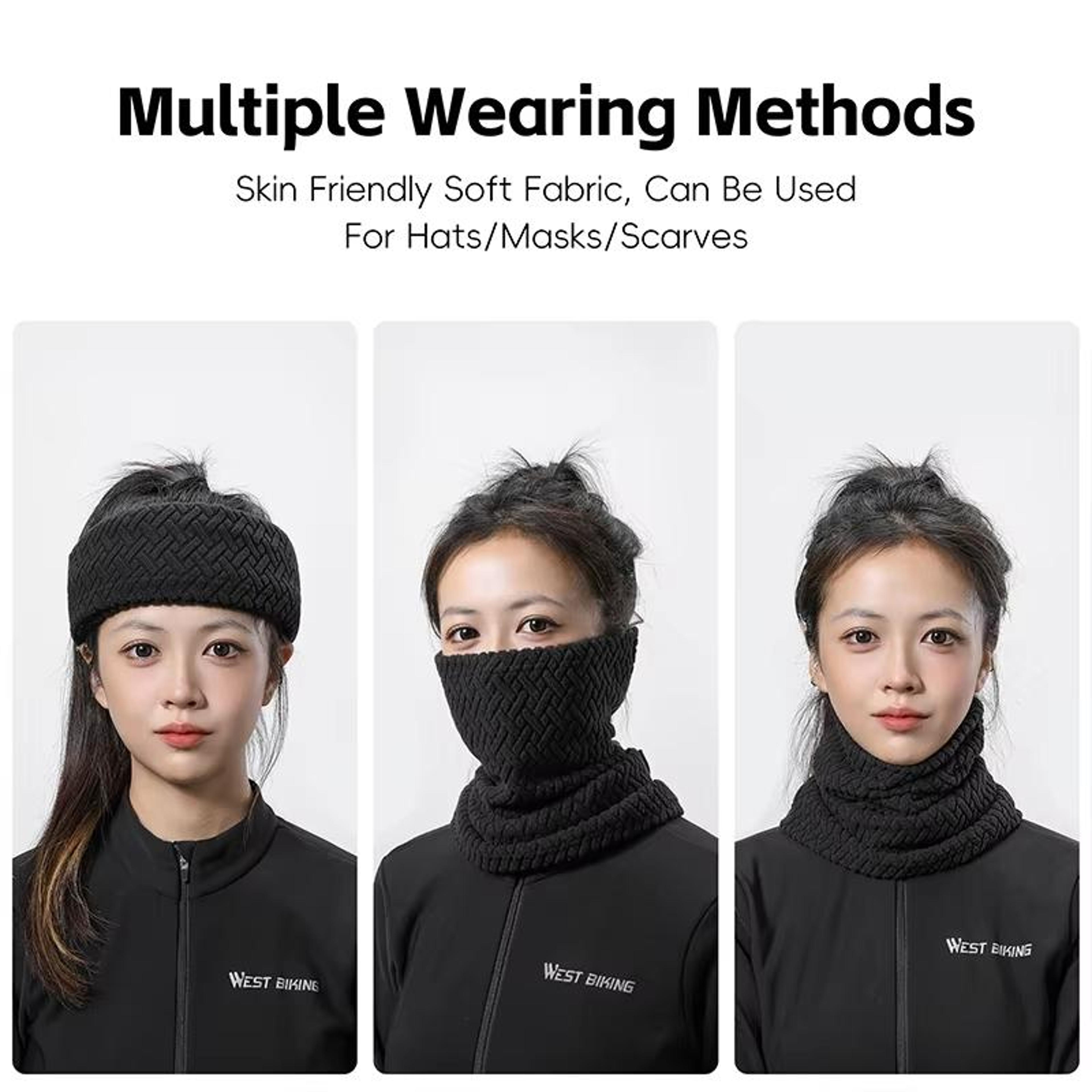 Performance Winter Cycling Mask  Windproof Neck Warmer Thermal Fleece Face Cover 7