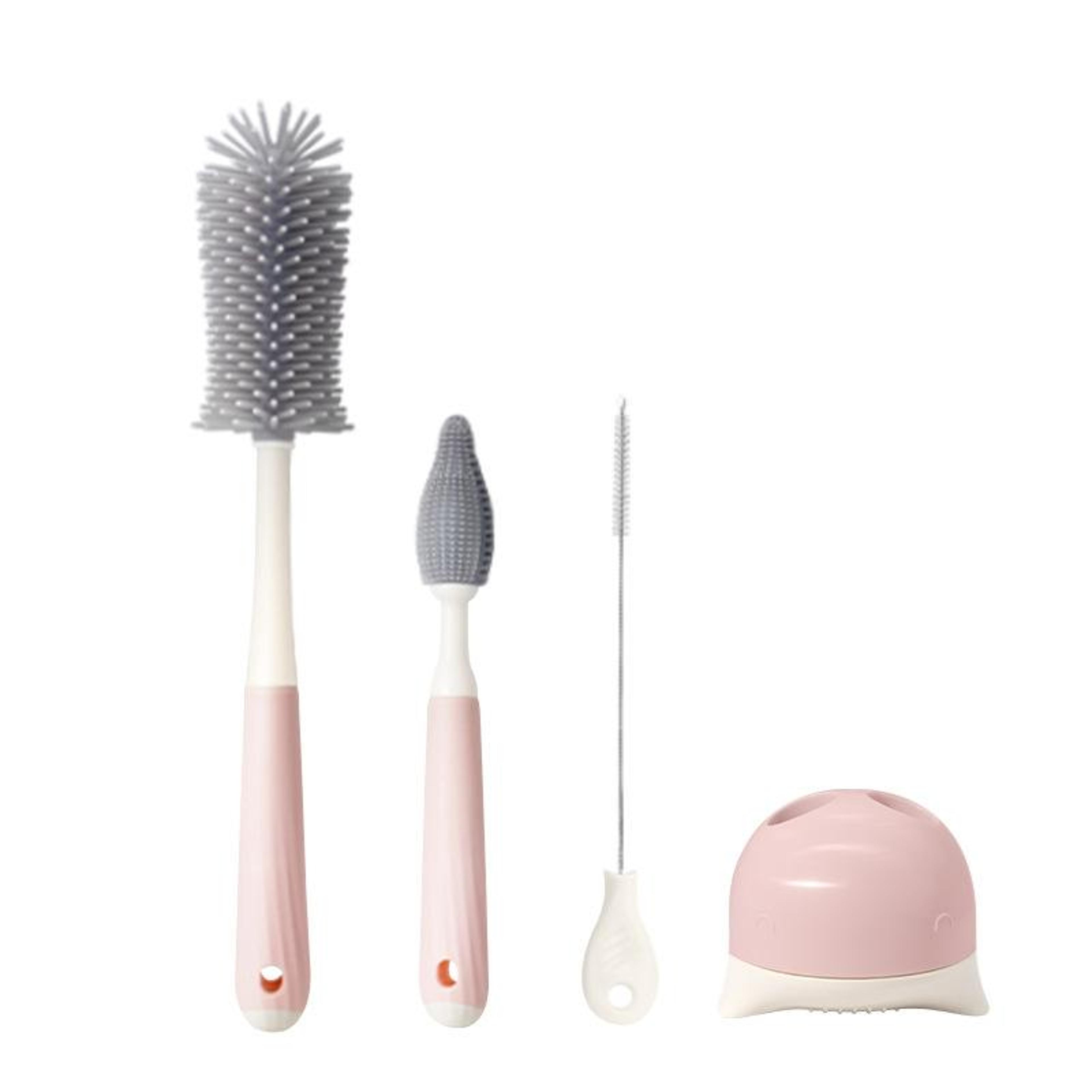 Premium Silicone Rotating Bottle Cleaning Brush Set Baby Bottle Straw  Nipple Cleaner 12