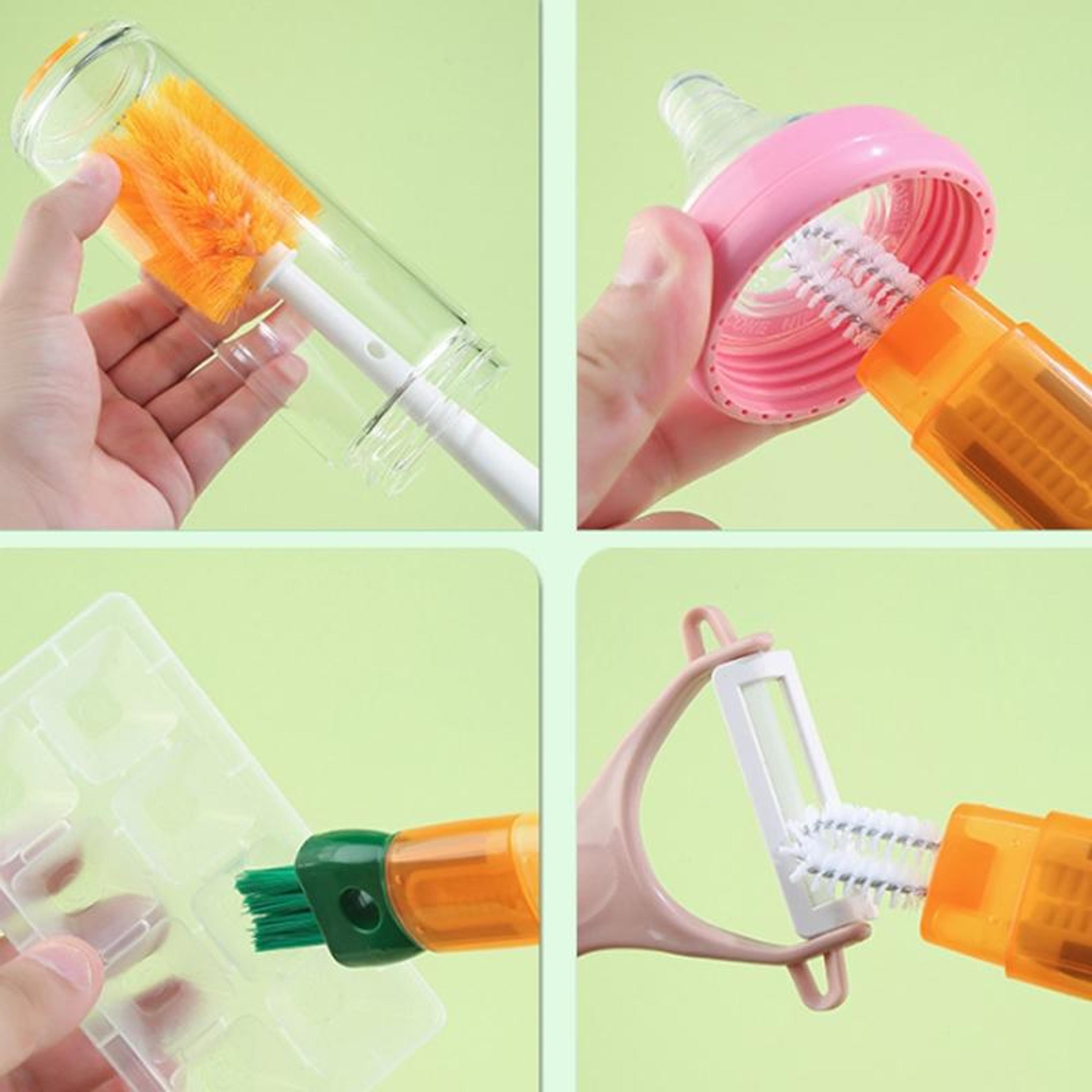 Premium 5 In 1 Multifunctional Cup  Bottle Cleaning Brush With Straw Tool 8