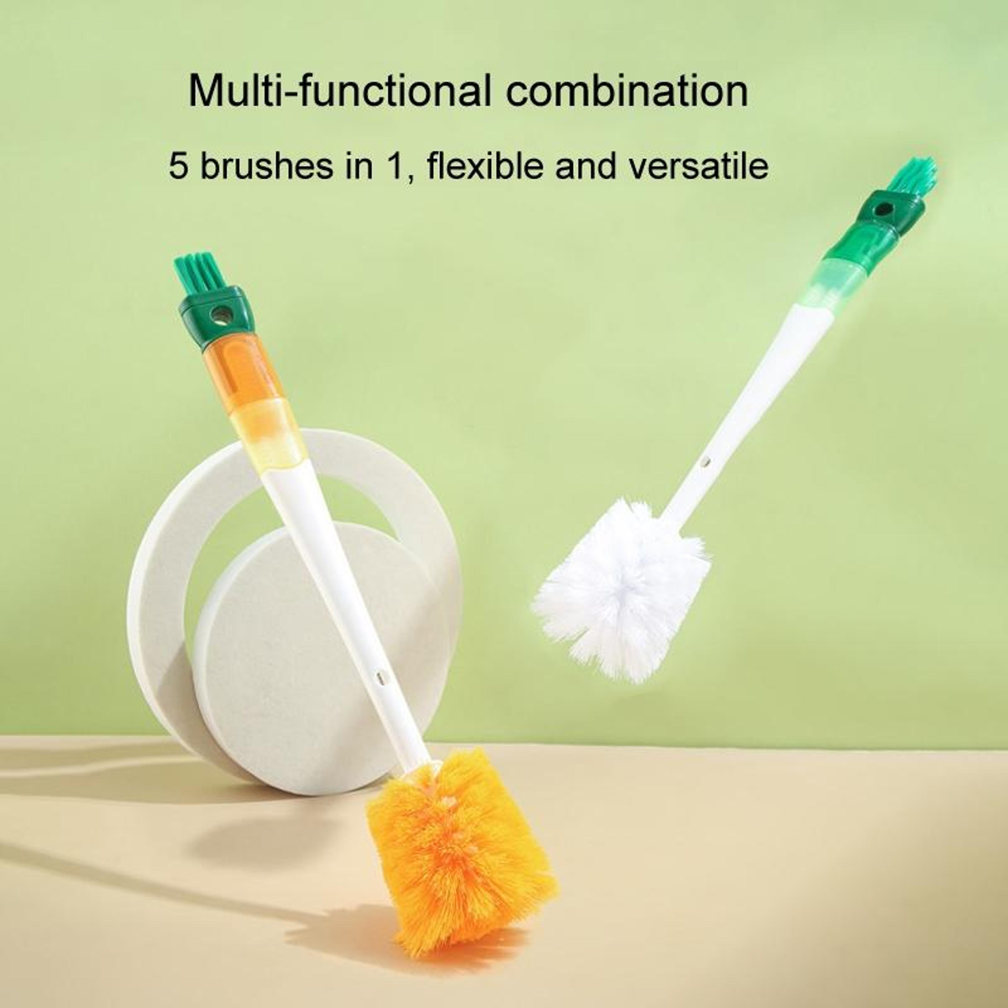 Premium 5 In 1 Multifunctional Cup  Bottle Cleaning Brush With Straw Tool 4