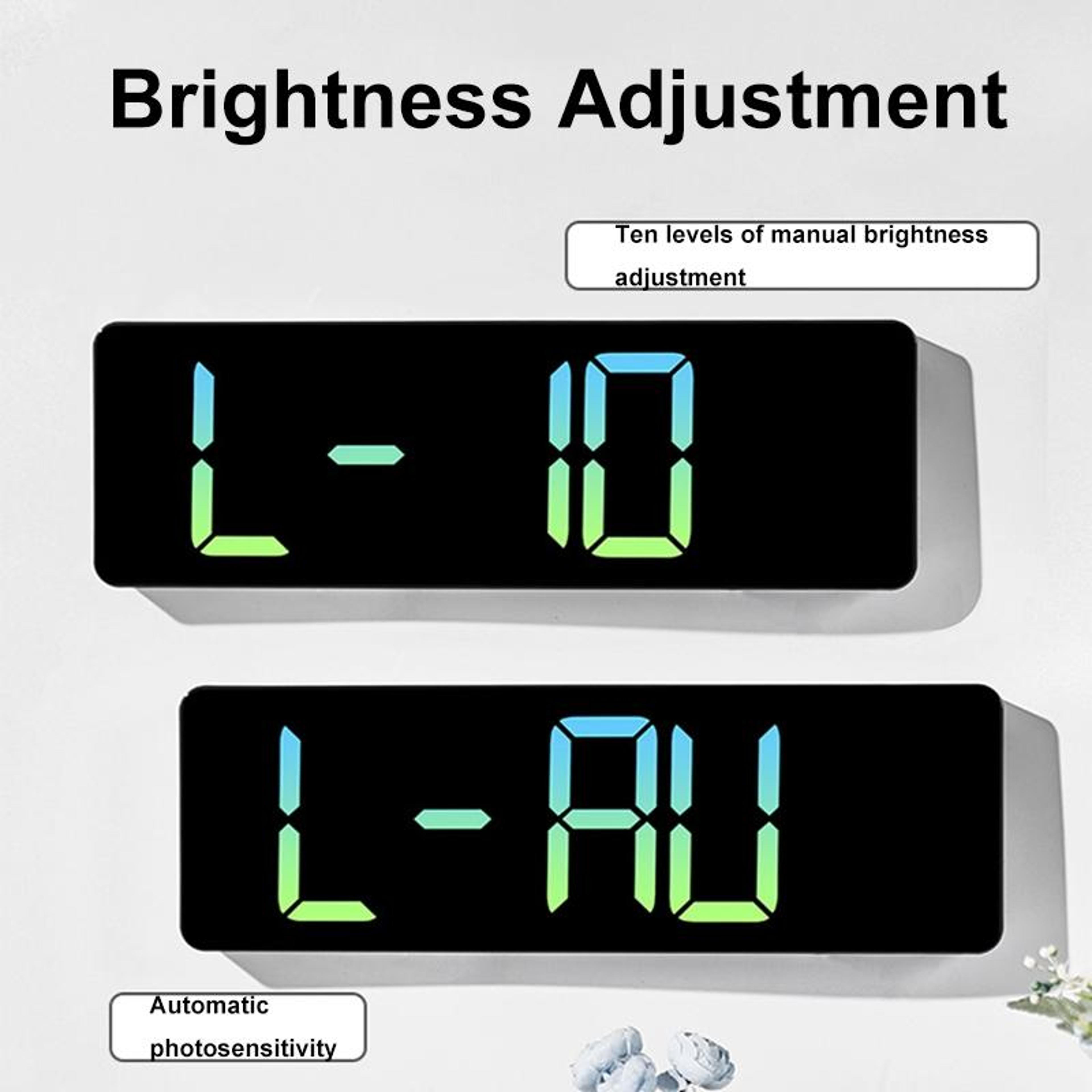 Smart LED Digital Wall Clock With Remote Control Countdown Timer  Temperature Display 6