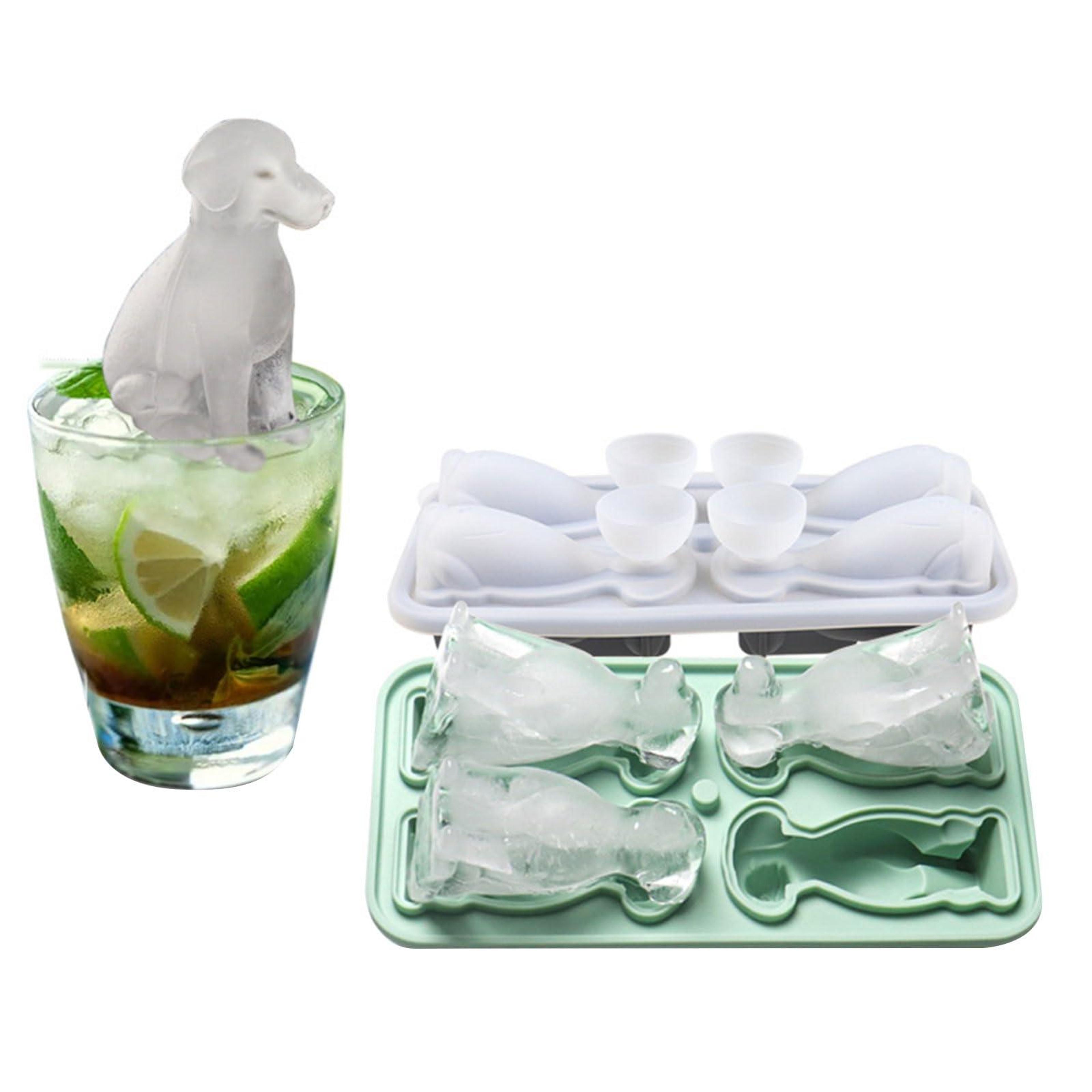 3D Dog Ice Mold Silicone Tray For Drinks  Cocktails 2
