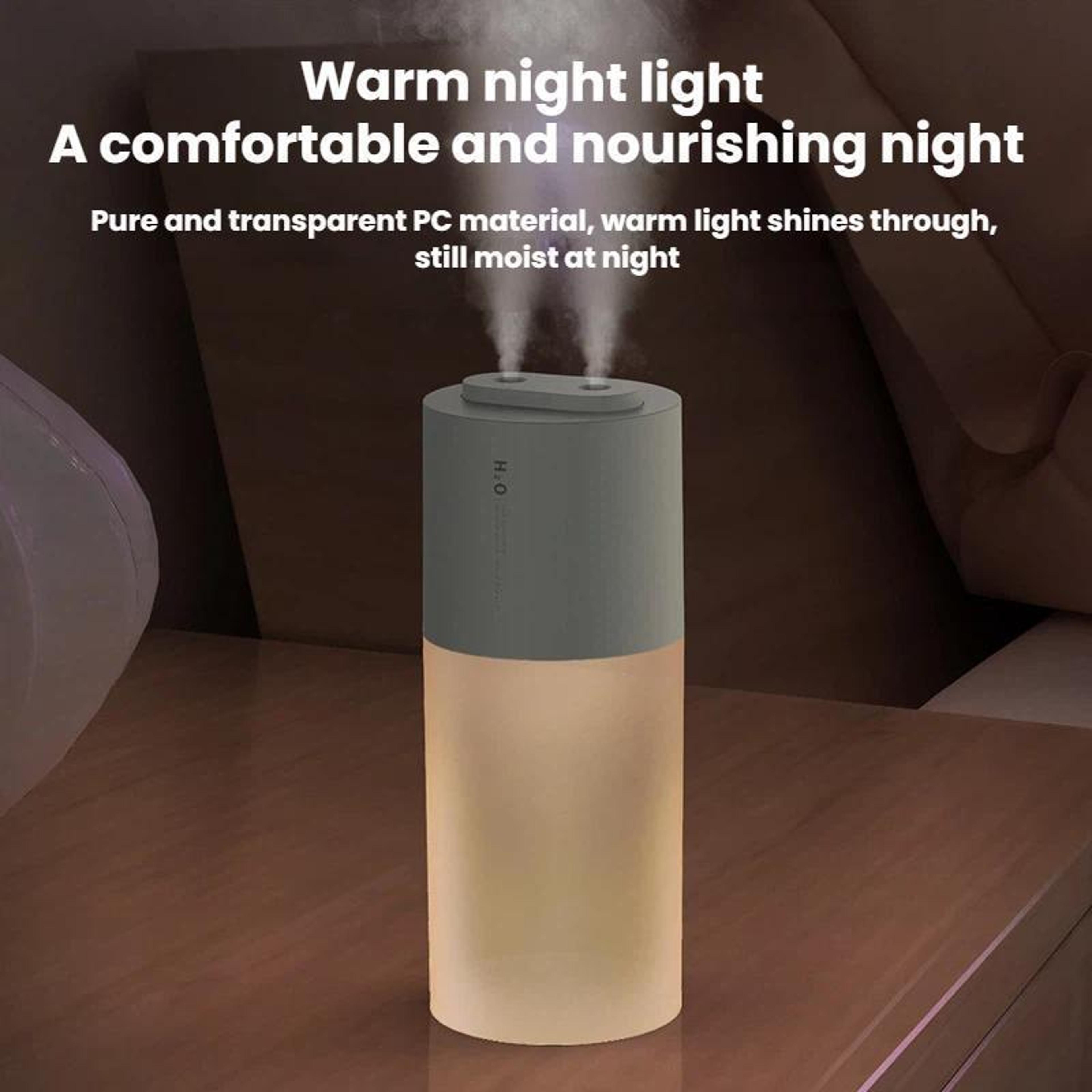 Portable Dual Spray USB Humidifier With Night Light  400ml Tank 8