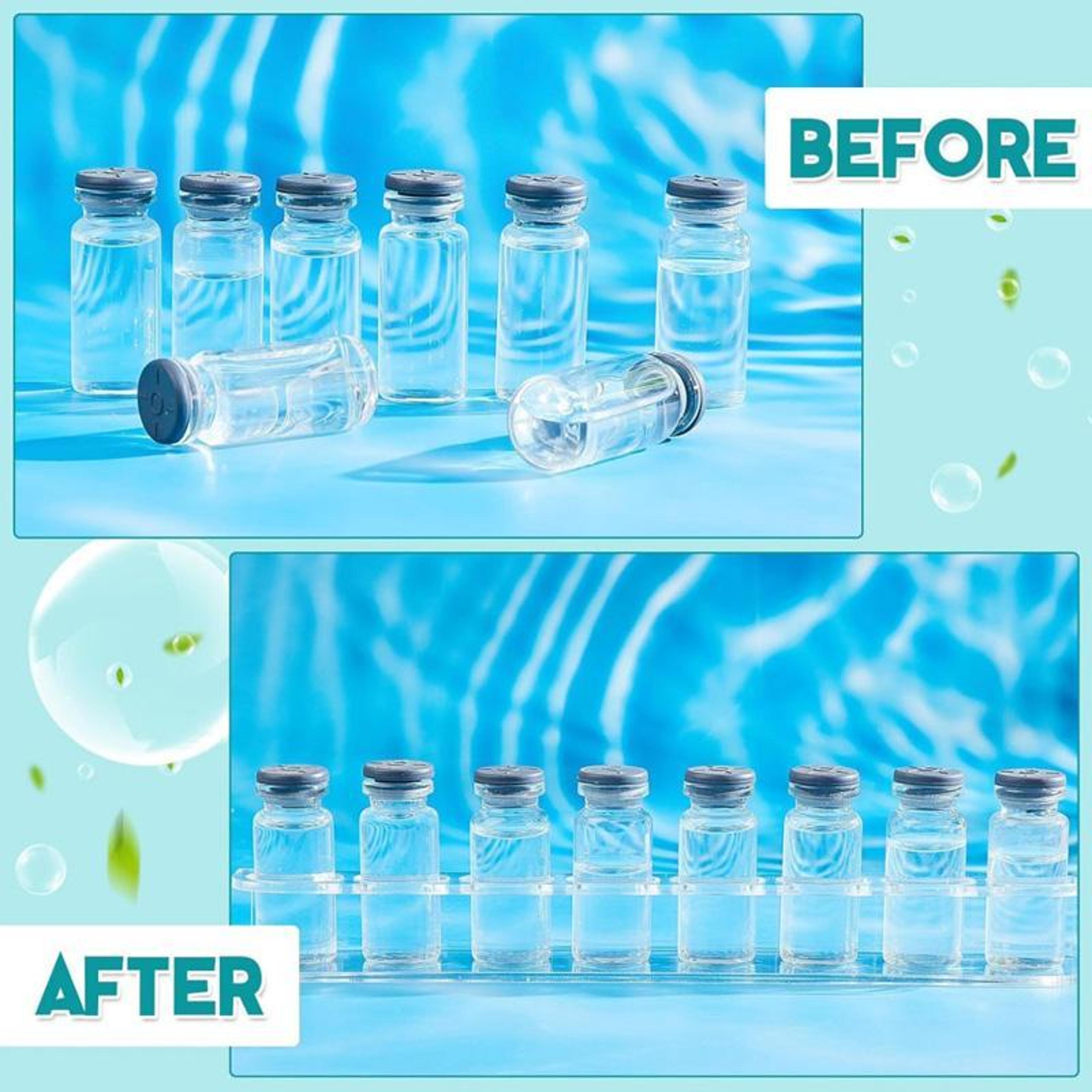 Clear 8 Hole Acrylic Small Bottle Stand Rack Organizer 1