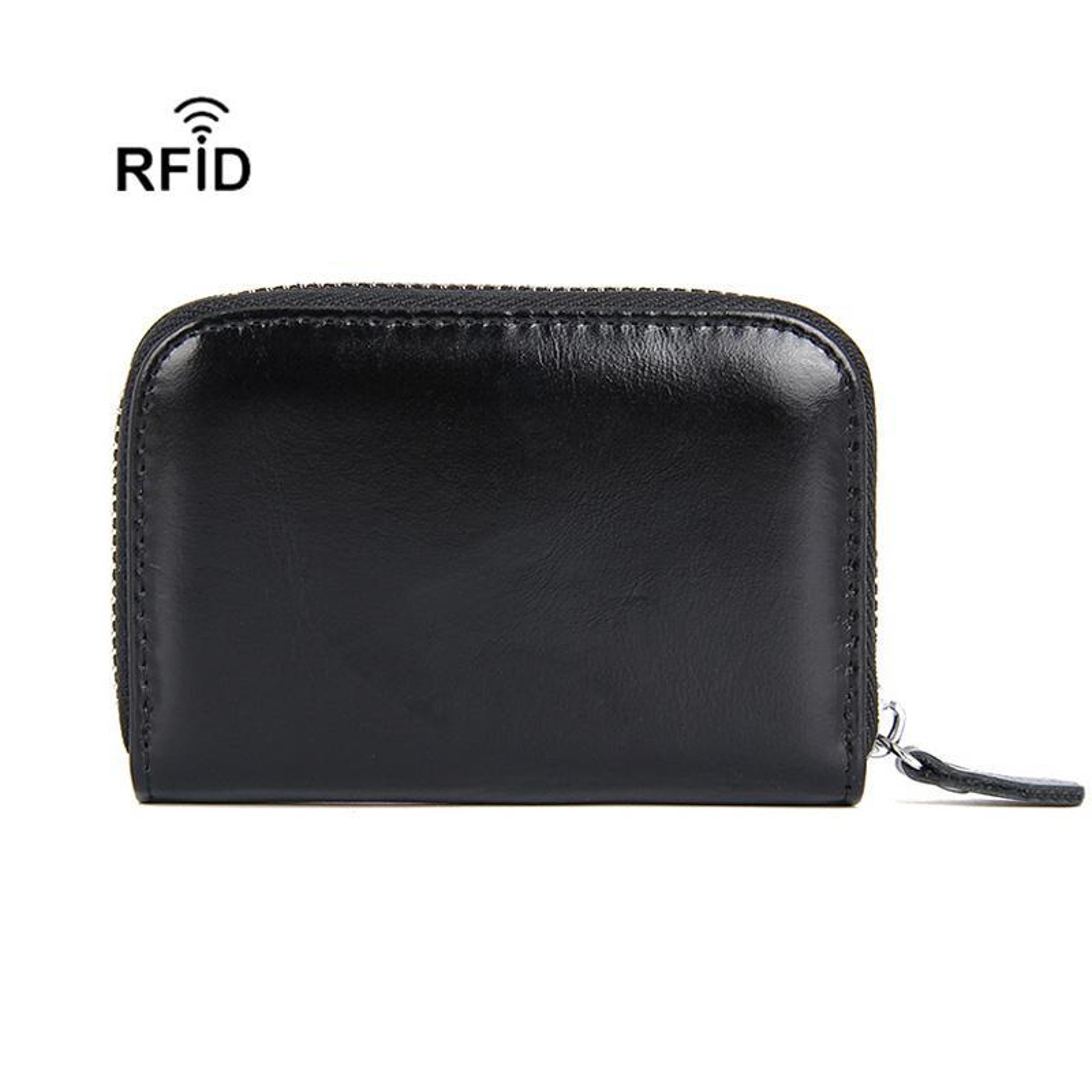 RFID Leather Accordion Card Holder Wallet Secure Multi Card Organizer 0