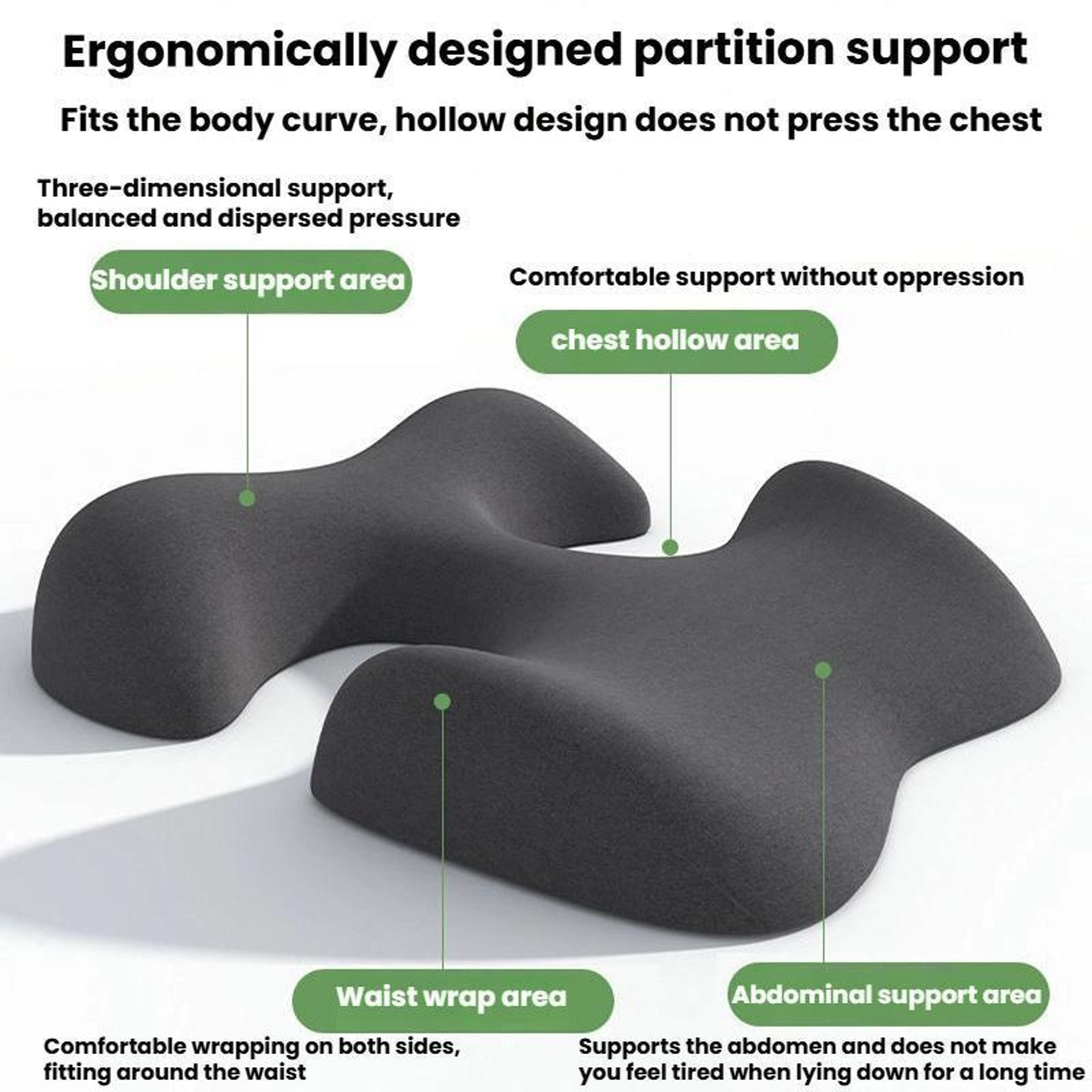 Memory Foam Support Pillow Set For Bed  Relaxation 2