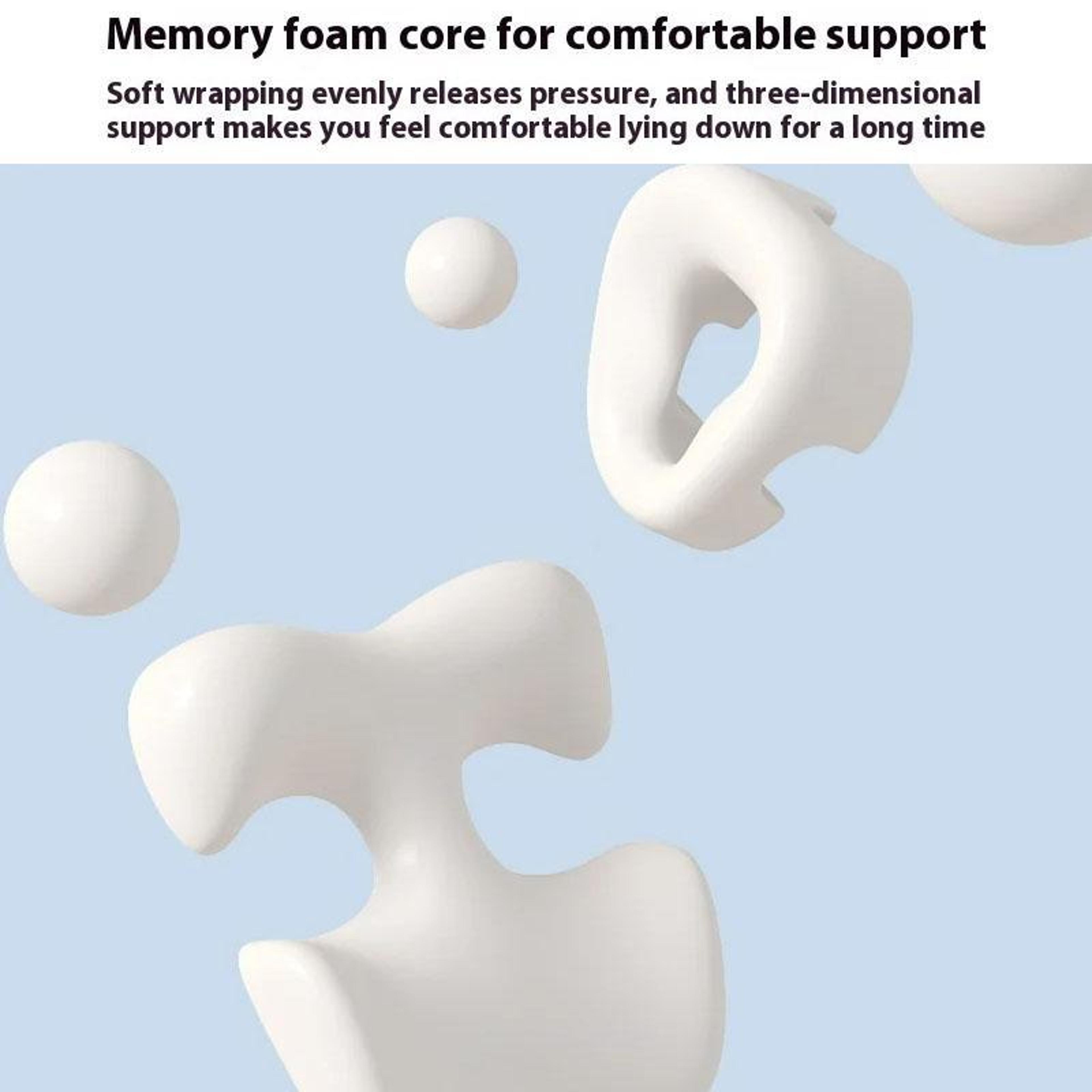 Memory Foam Support Pillow Set For Bed  Relaxation 8