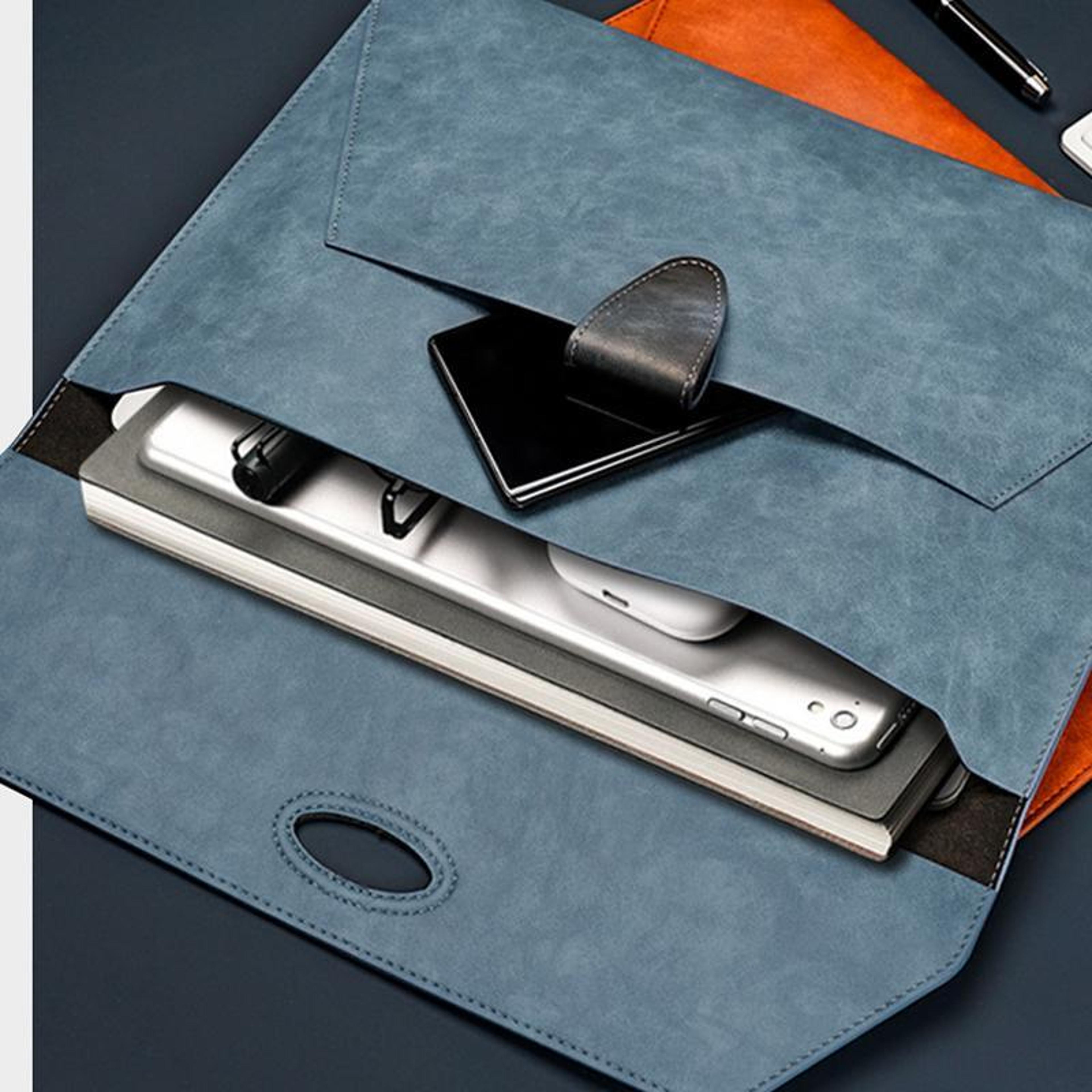 Premium Waterproof A4 Leather Business File Organizer With Magnetic Closure 3