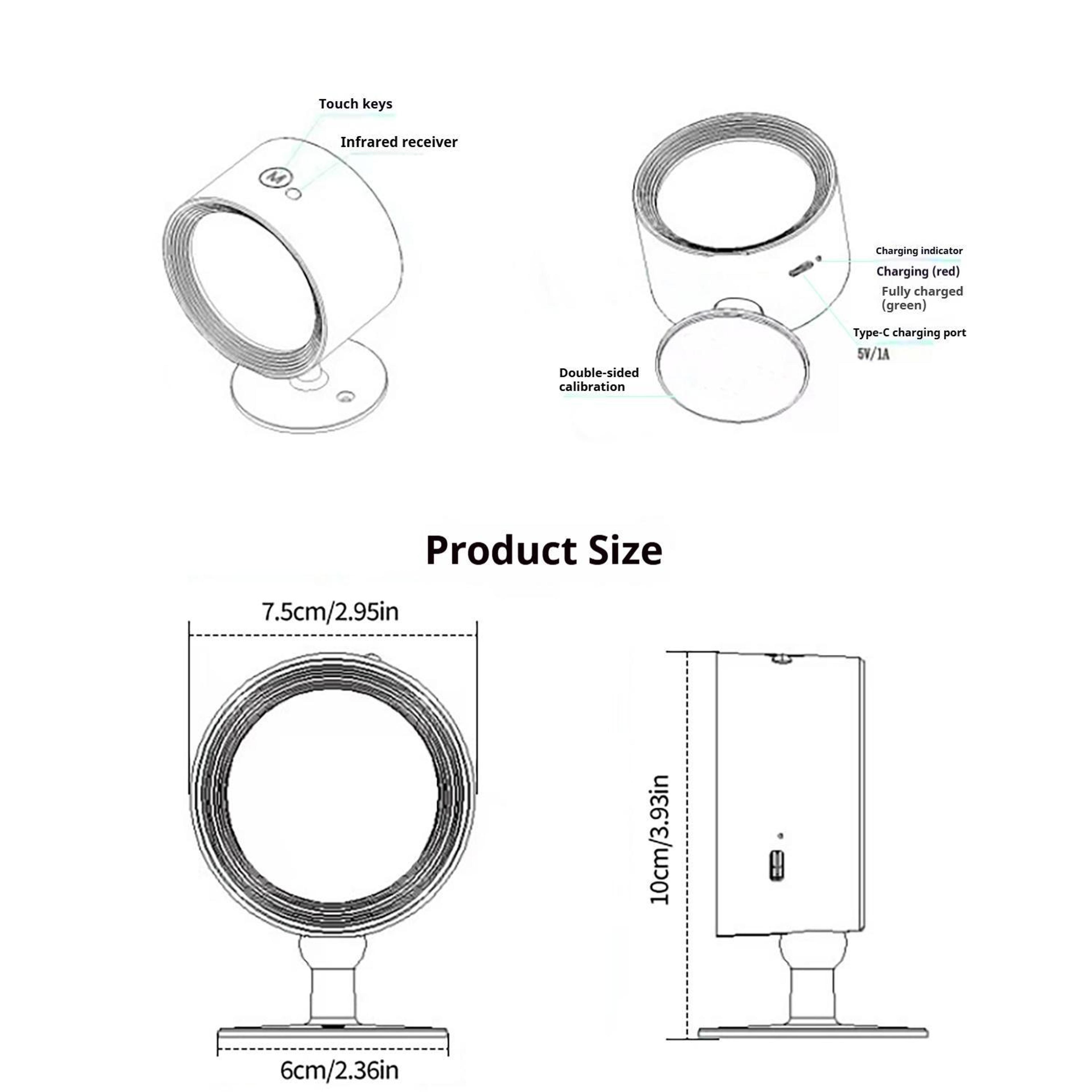 Smart RGB Touch Wall Lamp Set With Adjustable LED Lighting 8