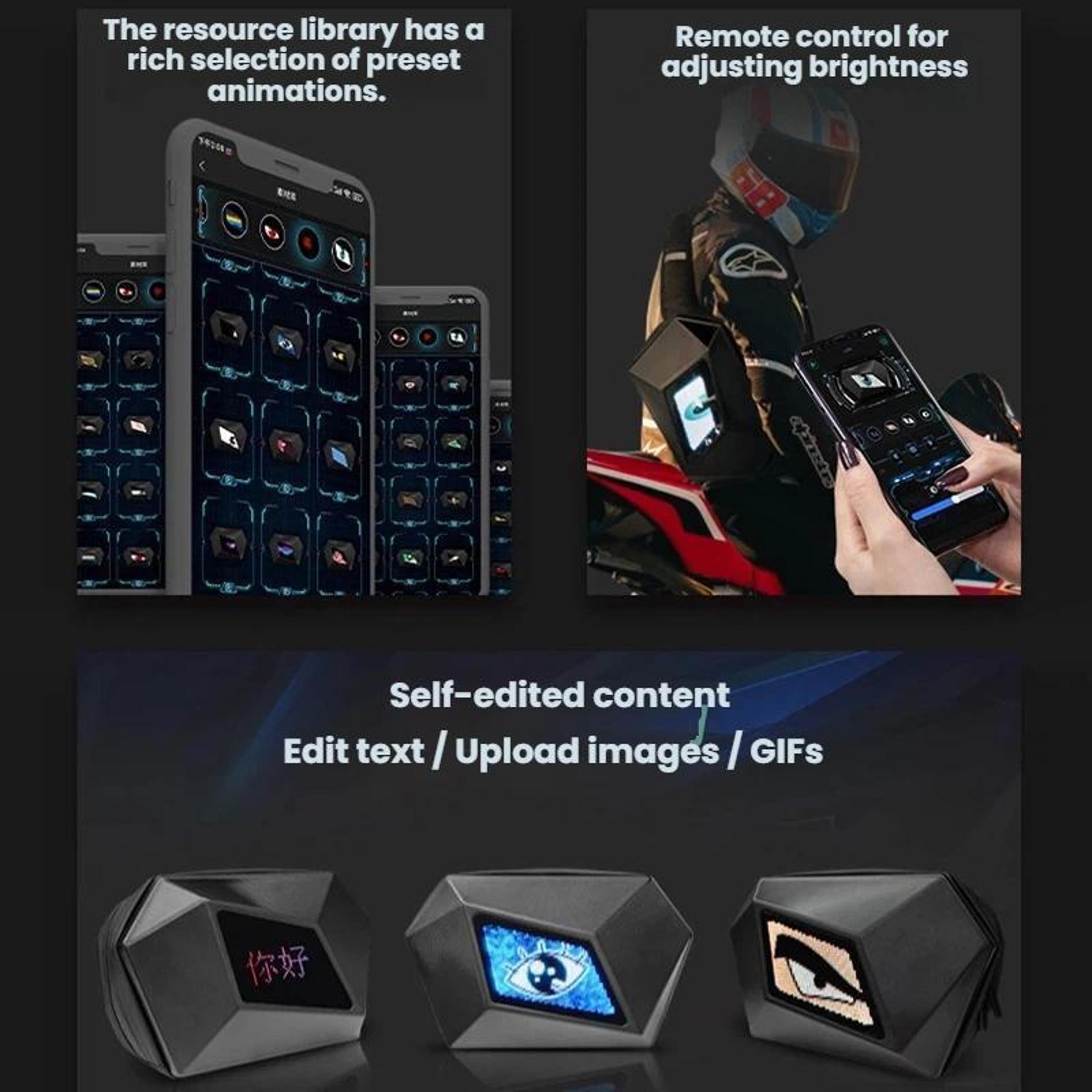 Premium LED Motorcycle Shoulder Bag With Bluetooth LED Display 3