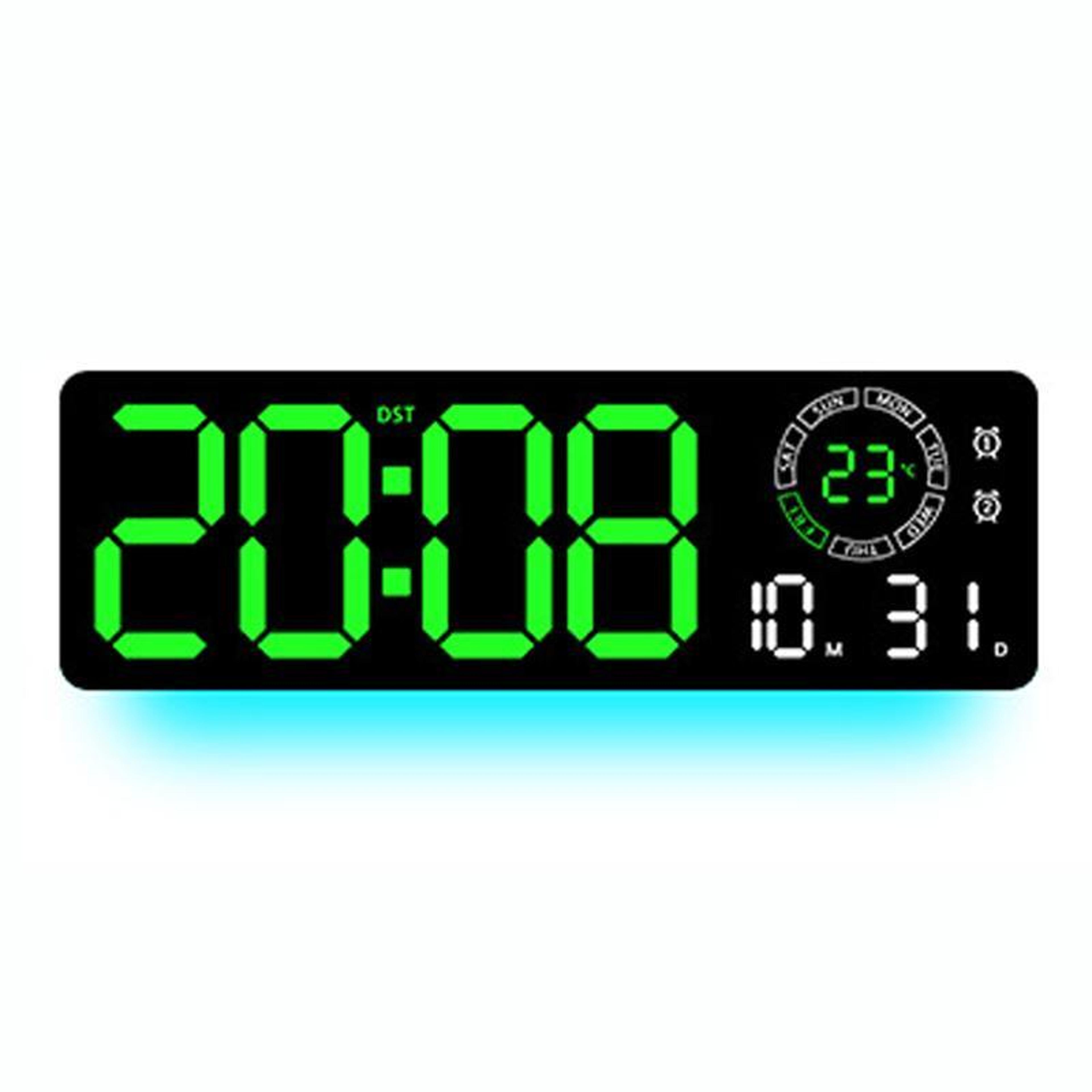 Modern LED Digital Wall Clock With Date Temperature  Countdown 0