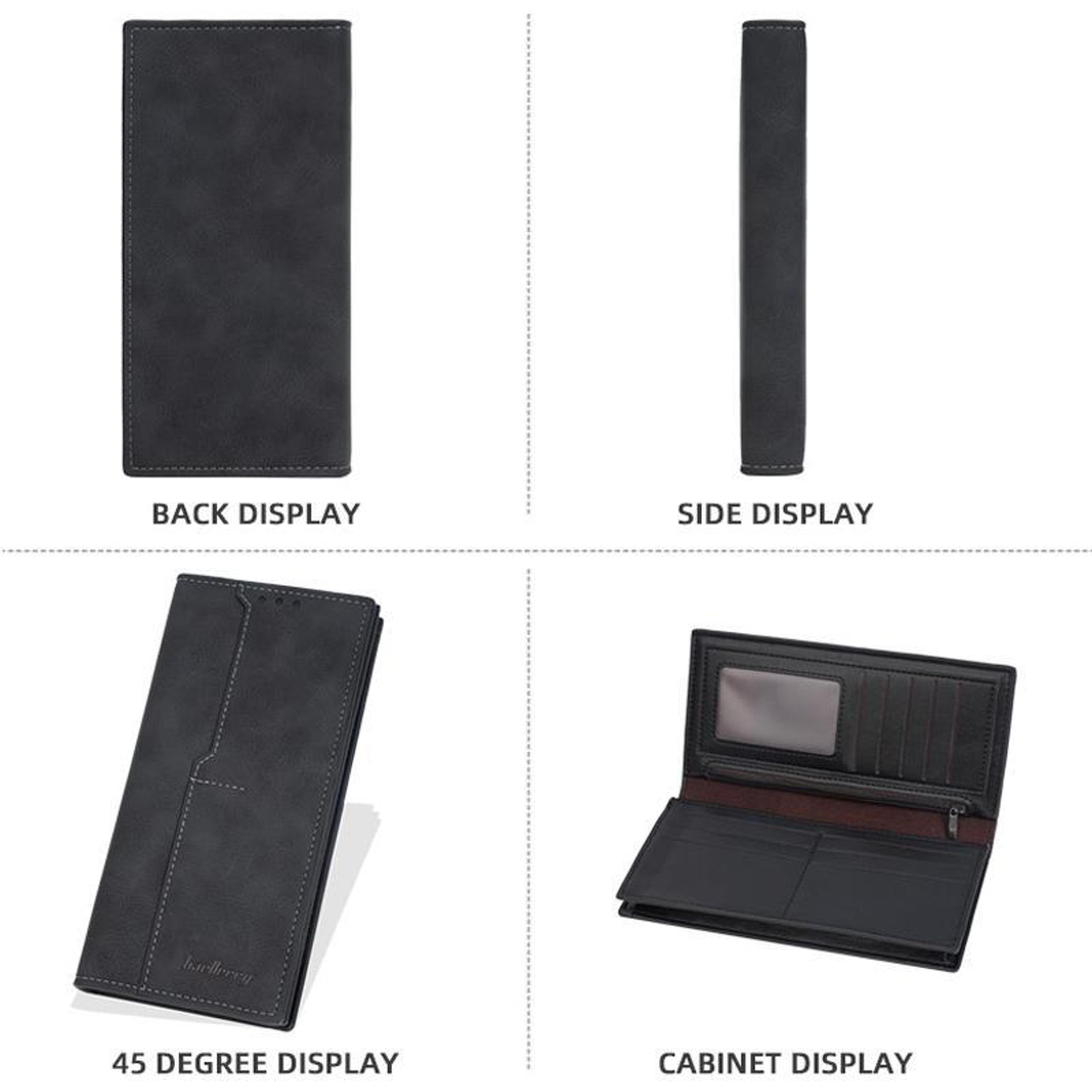Vintage RFID Blocking Long Zip Wallet For Men With 13 Card Slots  Secure Coin Pocket 5