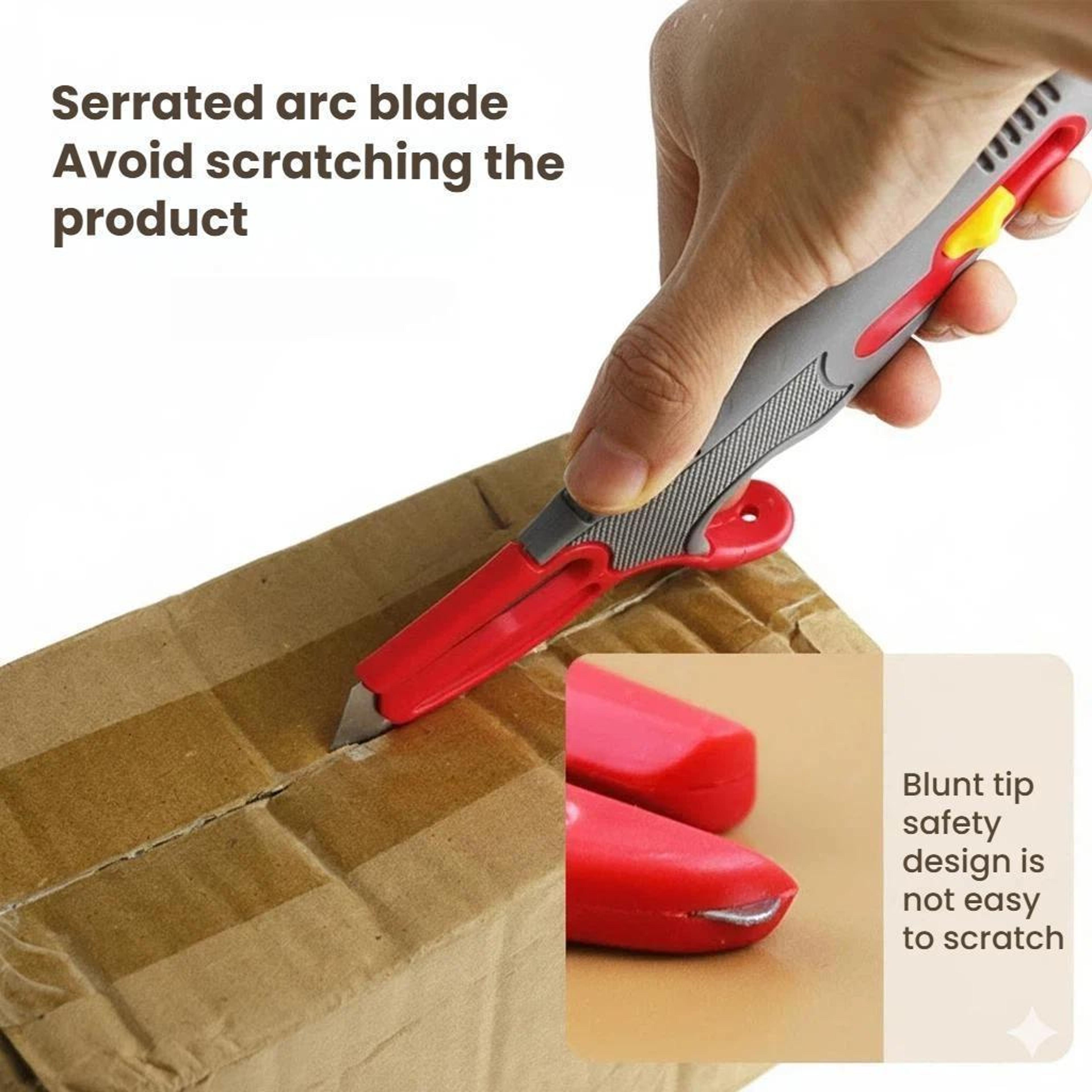 Auto Retract Box Opener  Safety Utility Knife For Tape And Package Cutting 3