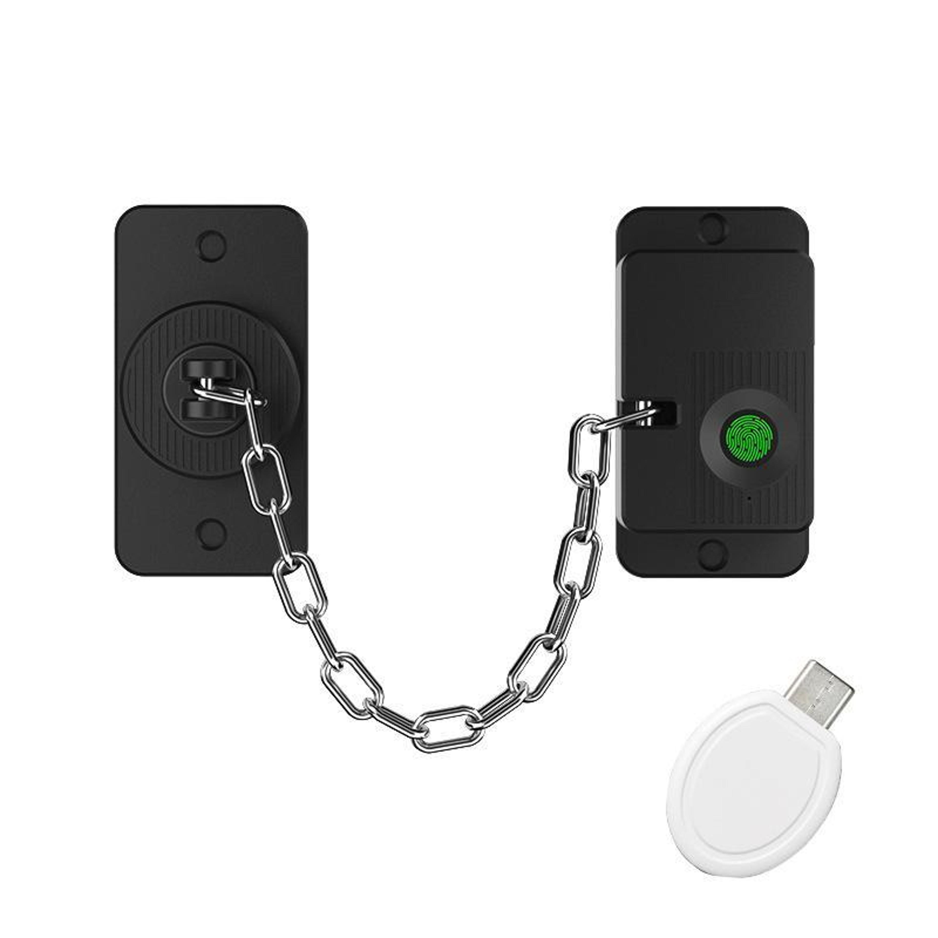 Smart Fingerprint Window Restrictor Lock Child  Pet Safety Chain Lock With Electronic Key 0