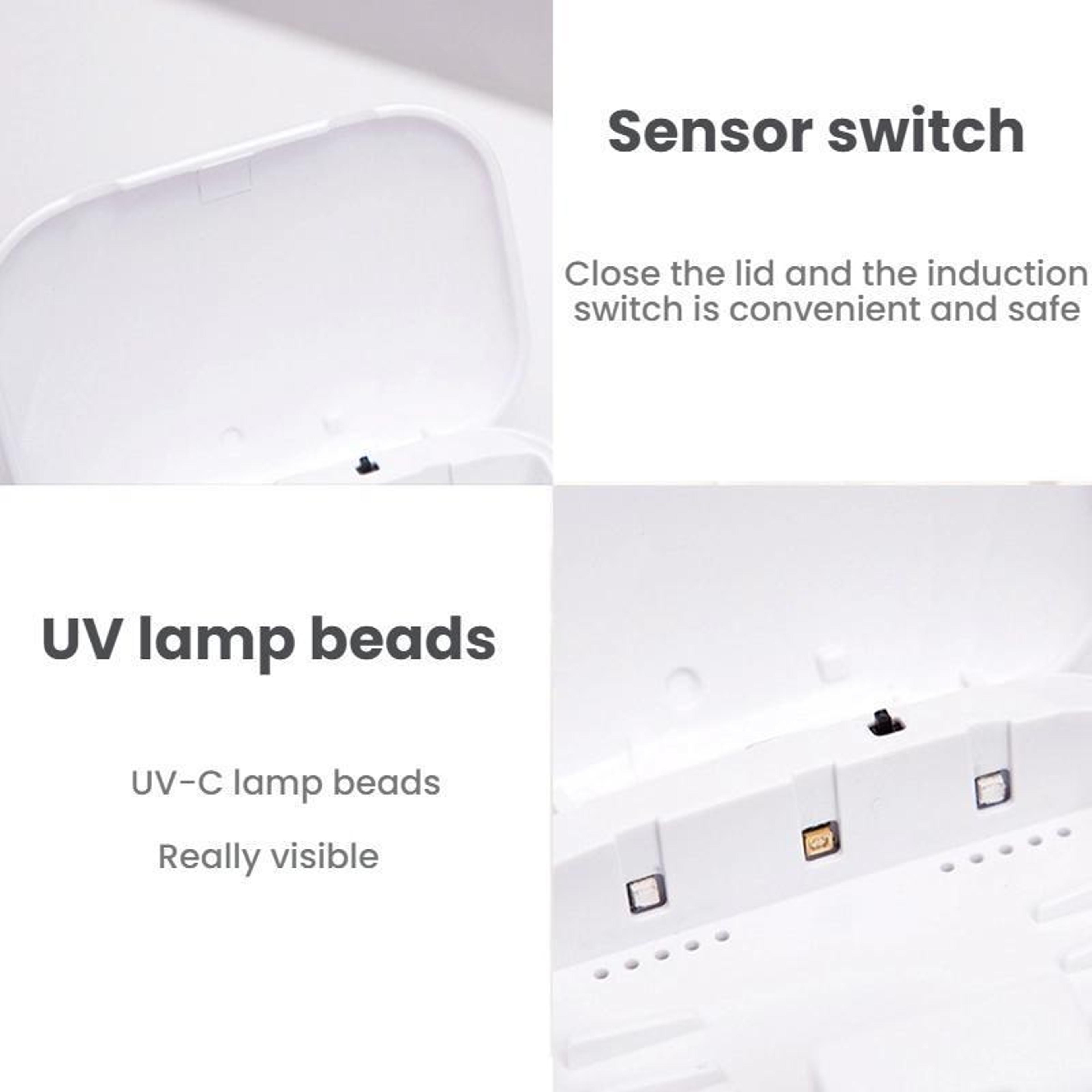 Smart UV Toothbrush Sanitizer Wall Mounted Holder With Sterilization Case 2
