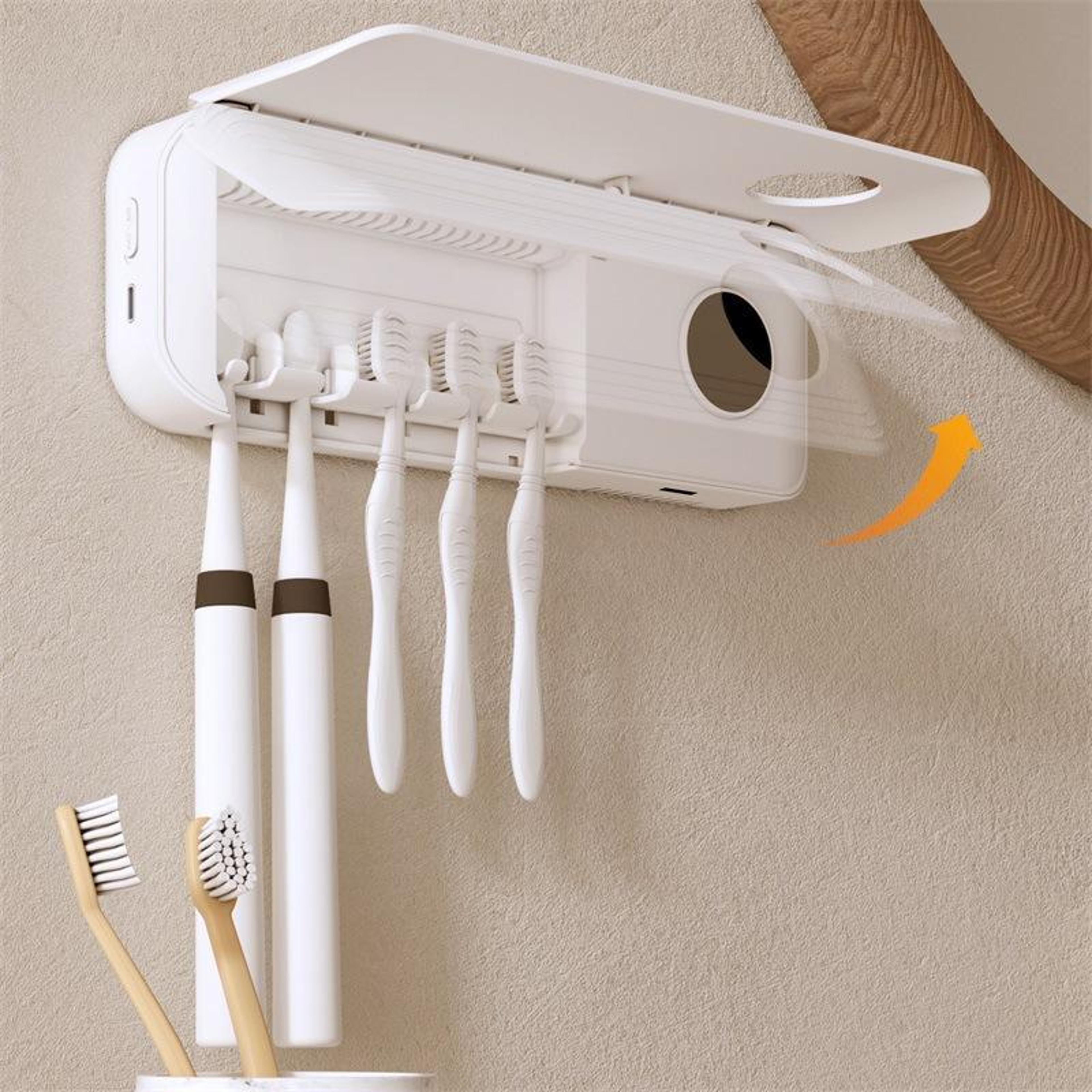 Smart UV Toothbrush Sterilizer  Drying Holder With Auto Sensor And Temperature Display 0