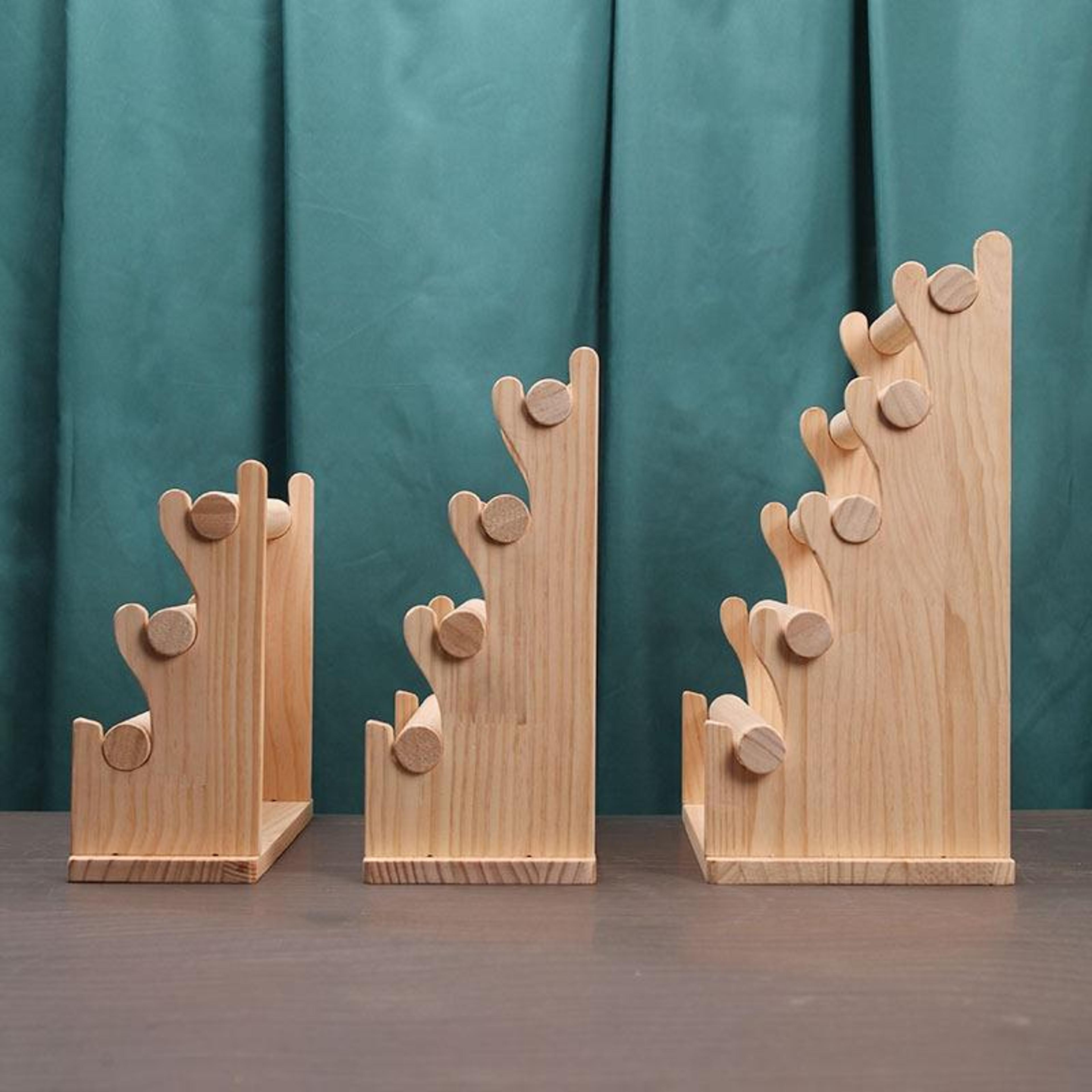 Solid Wood Jewelry Display Stand Detachable Bracelet Holder And Watch Display Rack 2