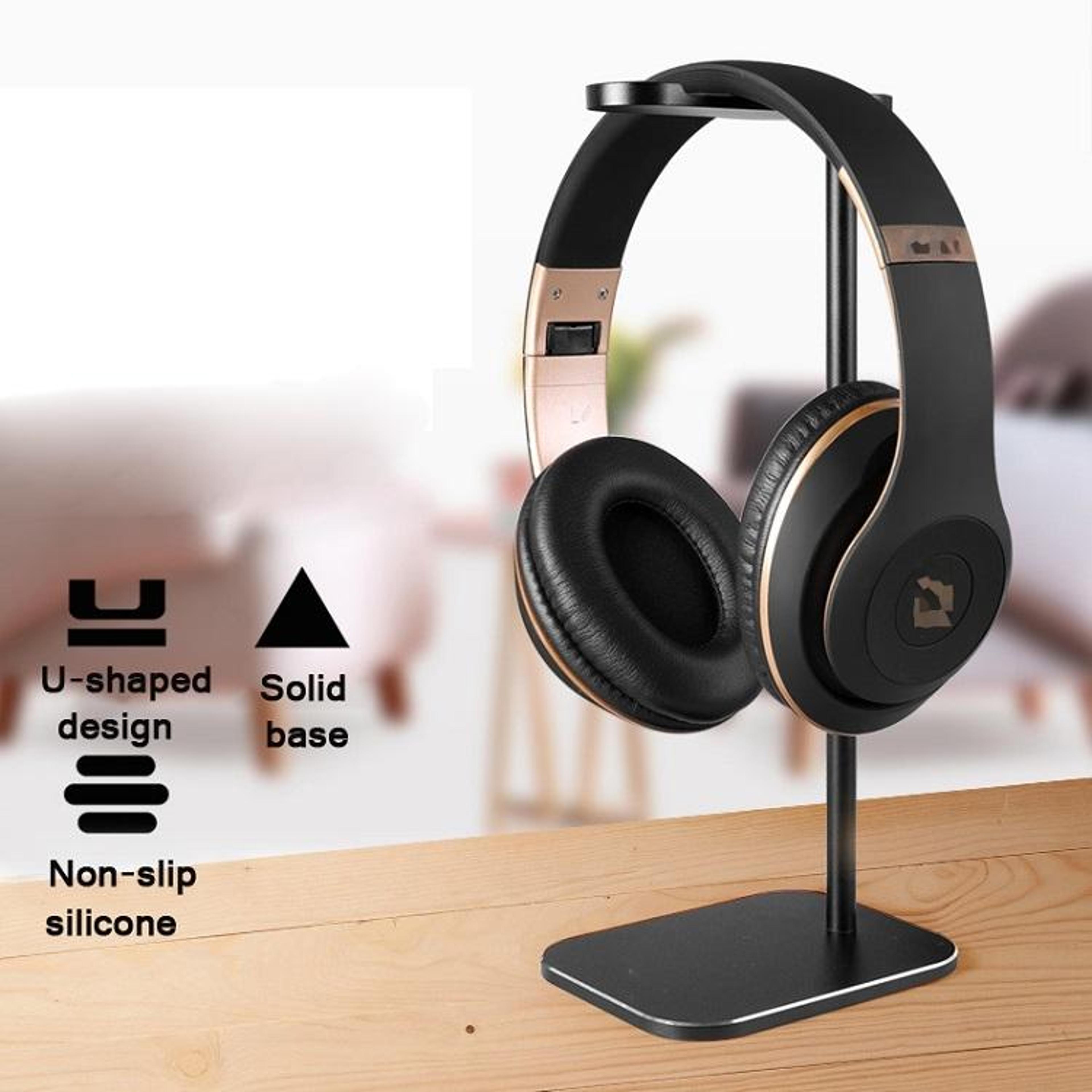 premium aluminum headphone stand with anti slip base for gaming headsets and office desks