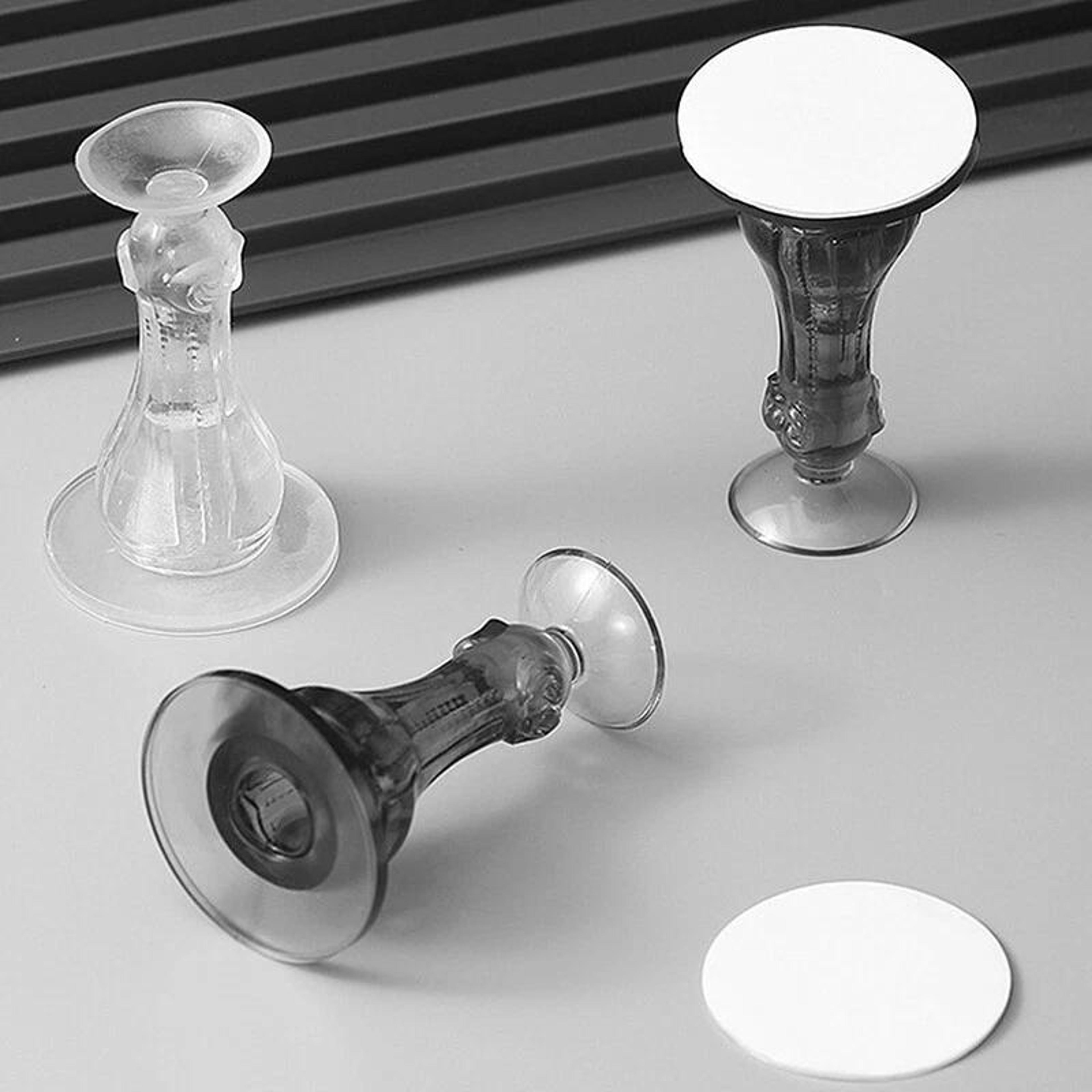 Premium Silicone Door Stopper  Wall Protector Set 4 Pack No Drill Anti Slip Bumpers 5