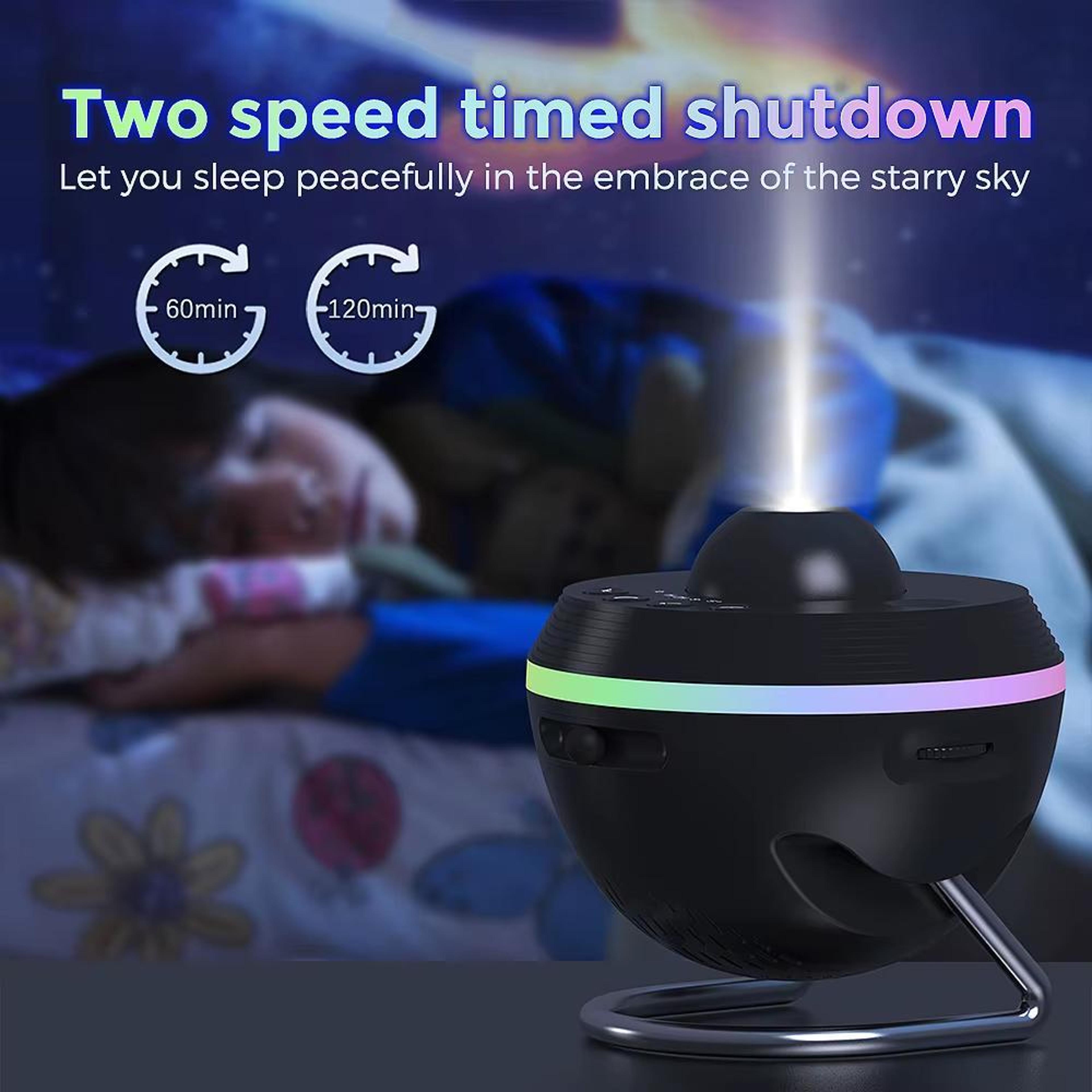 4K HD Galaxy Projector Night Light With Dynamic Meteor Effects  13 Starry Sky Discs 5