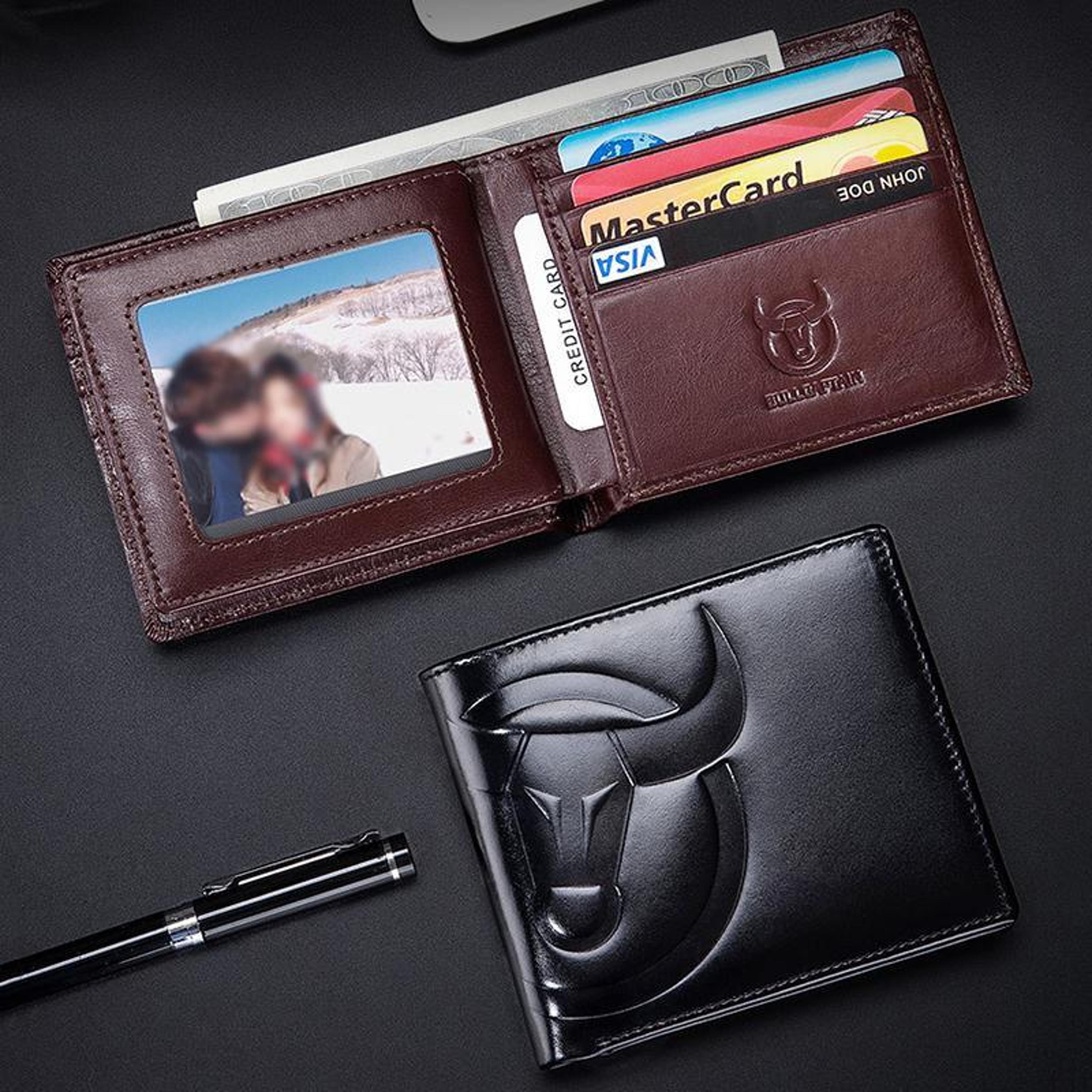 RFID Leather Wallet Top Grain Cowhide MultiCard Organizer Wallet 6