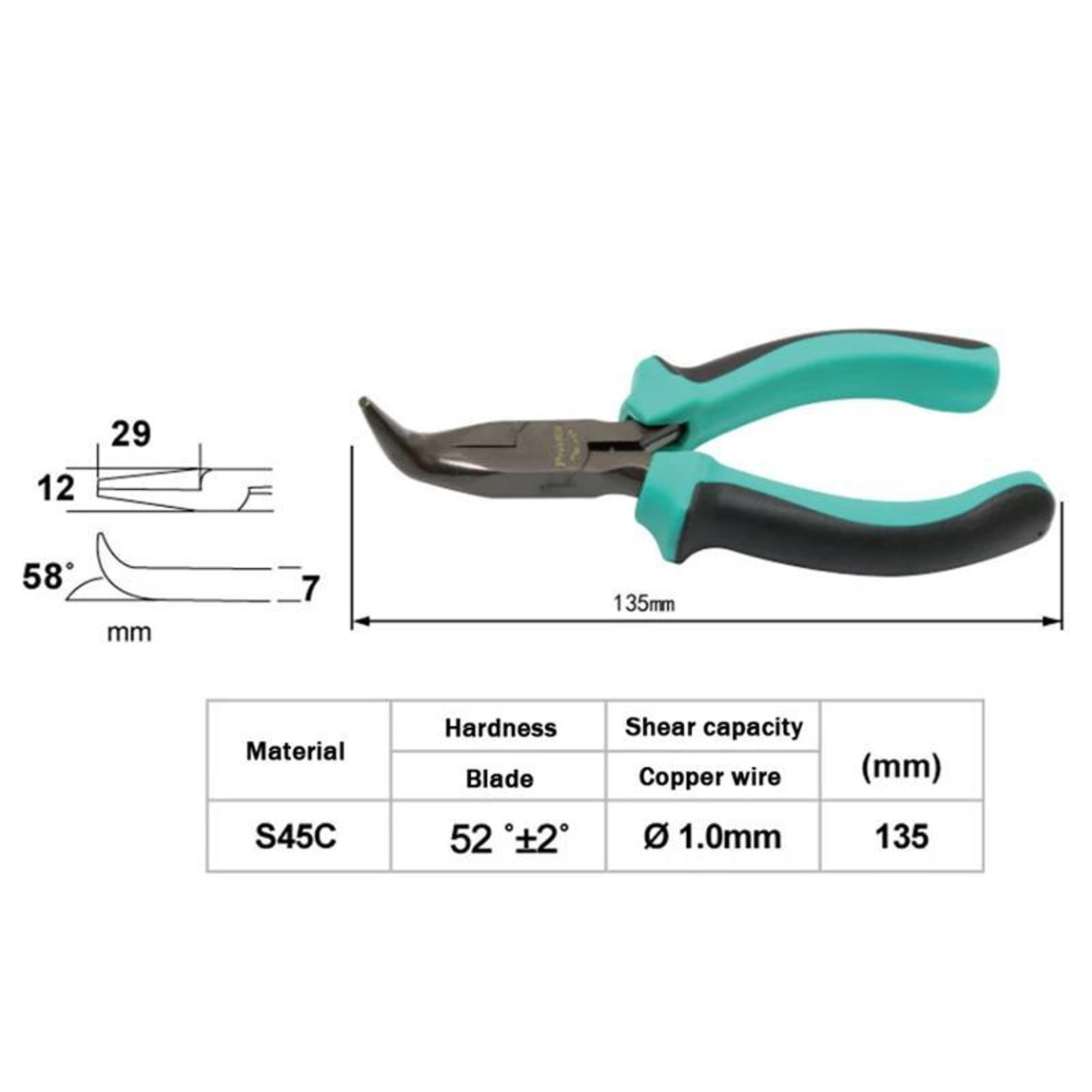 5 Inch Bent Nose Pliers With Precision Wire Cutter For Electronics Repair 4