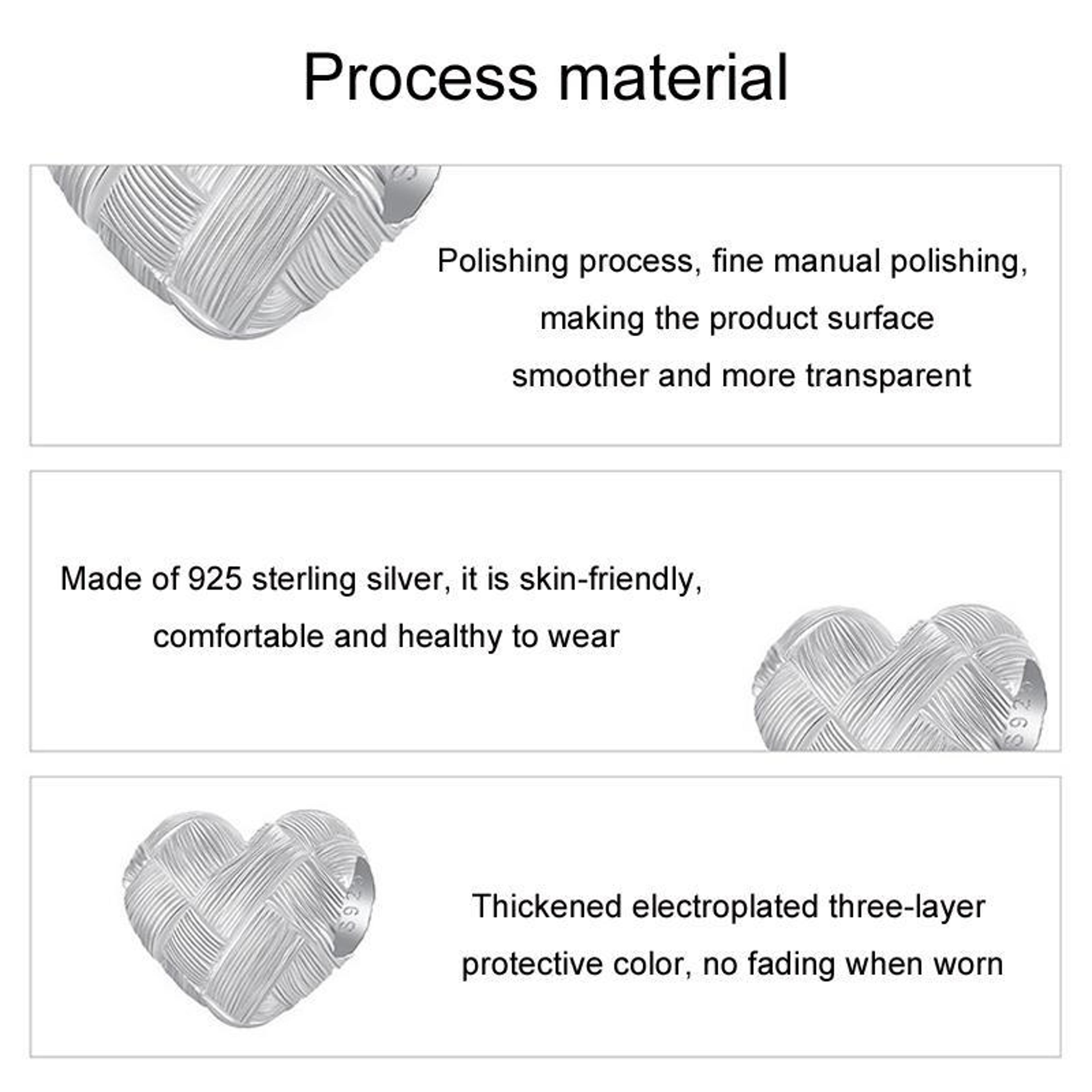 Sterling Silver Heart Charm Bead For DIY Bracelets And PandoraStyle Jewelry 4