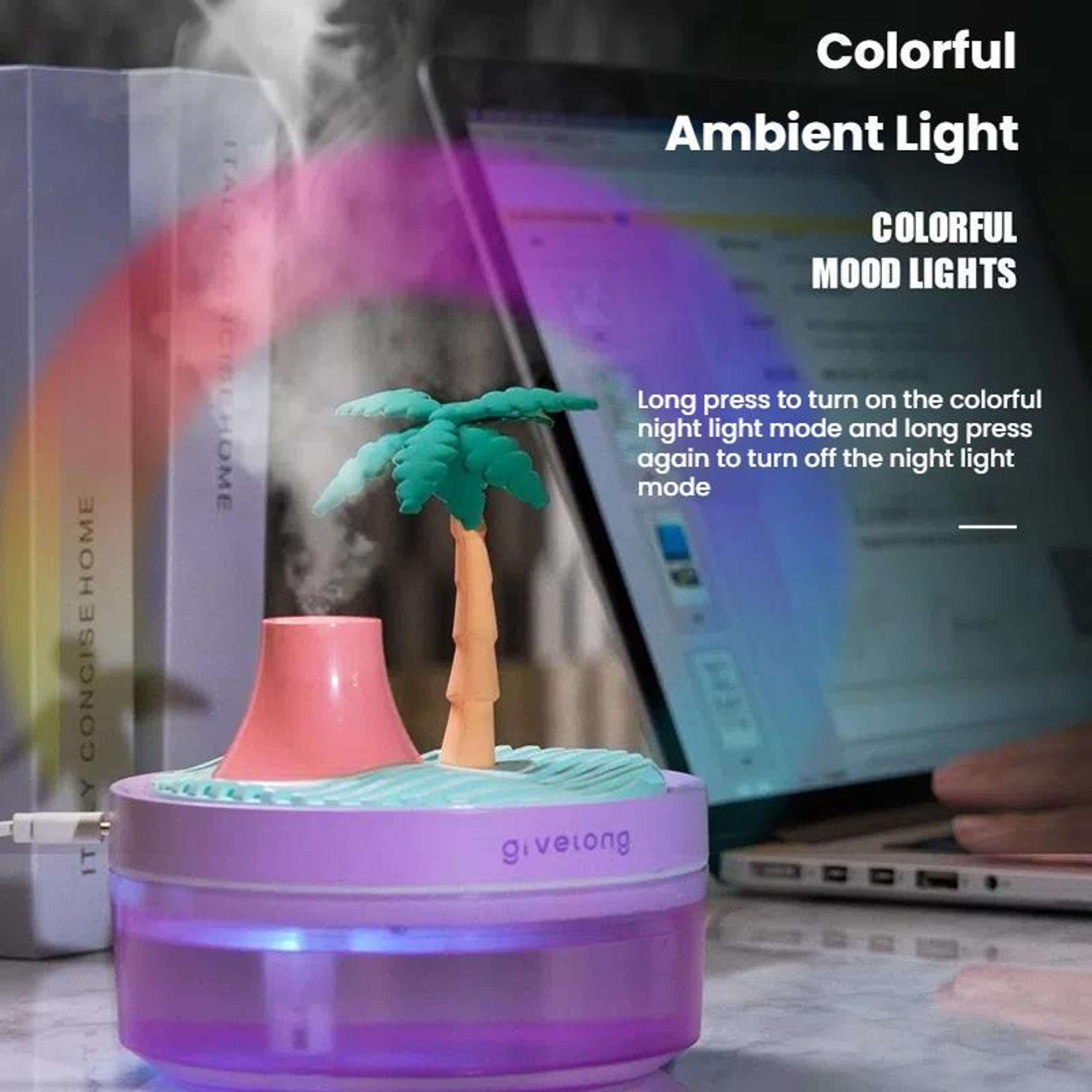 Portable Plant Pot Humidifier  USB Aroma Diffuser With Color Night Light 11