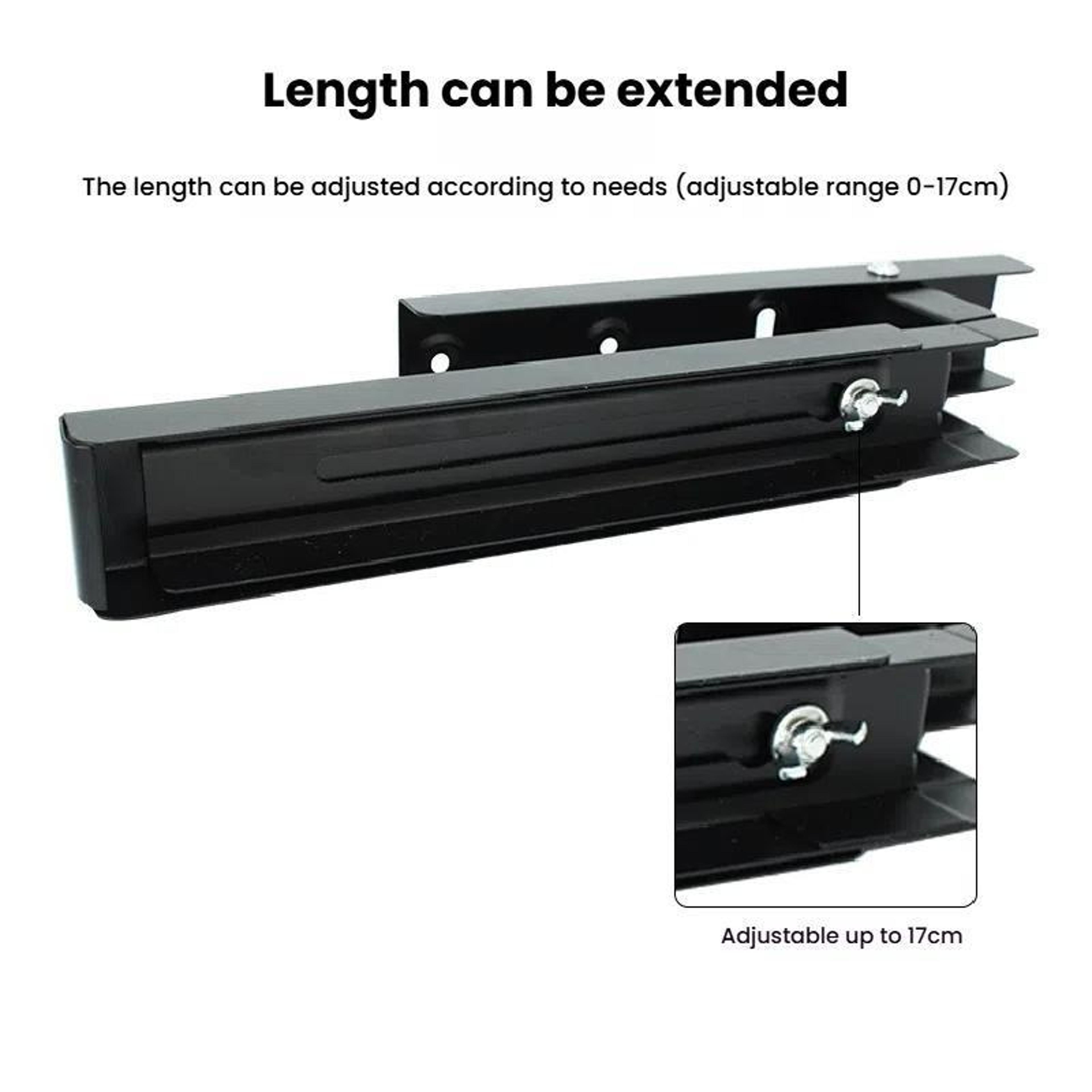 Adjustable Foldable Microwave Wall Mount Brackets Heavy Duty Carbon Steel Shelf Set 6