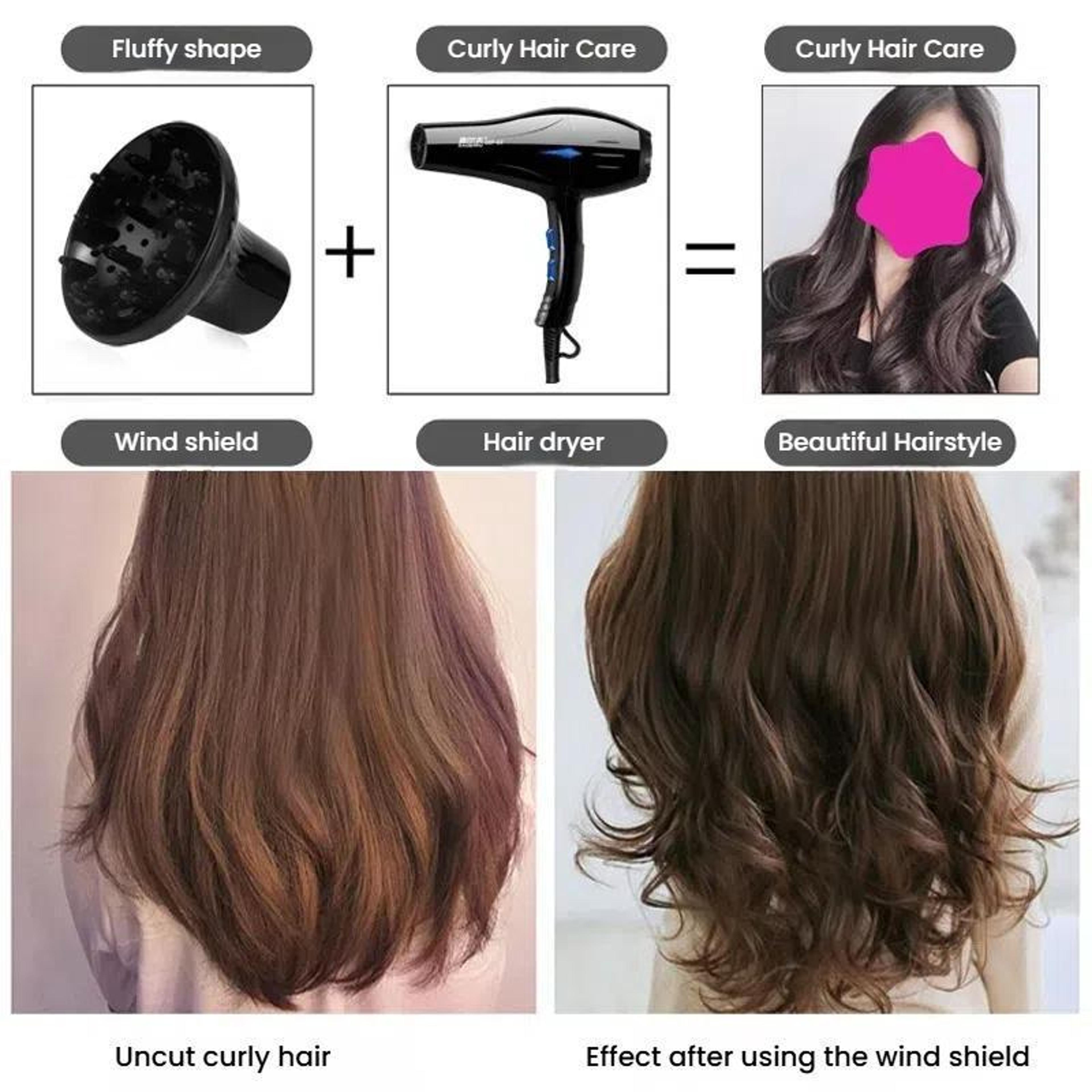 Universal Hair Dryer Diffuser Hood For Fast Drying Curl Definition  Frizz Control 4