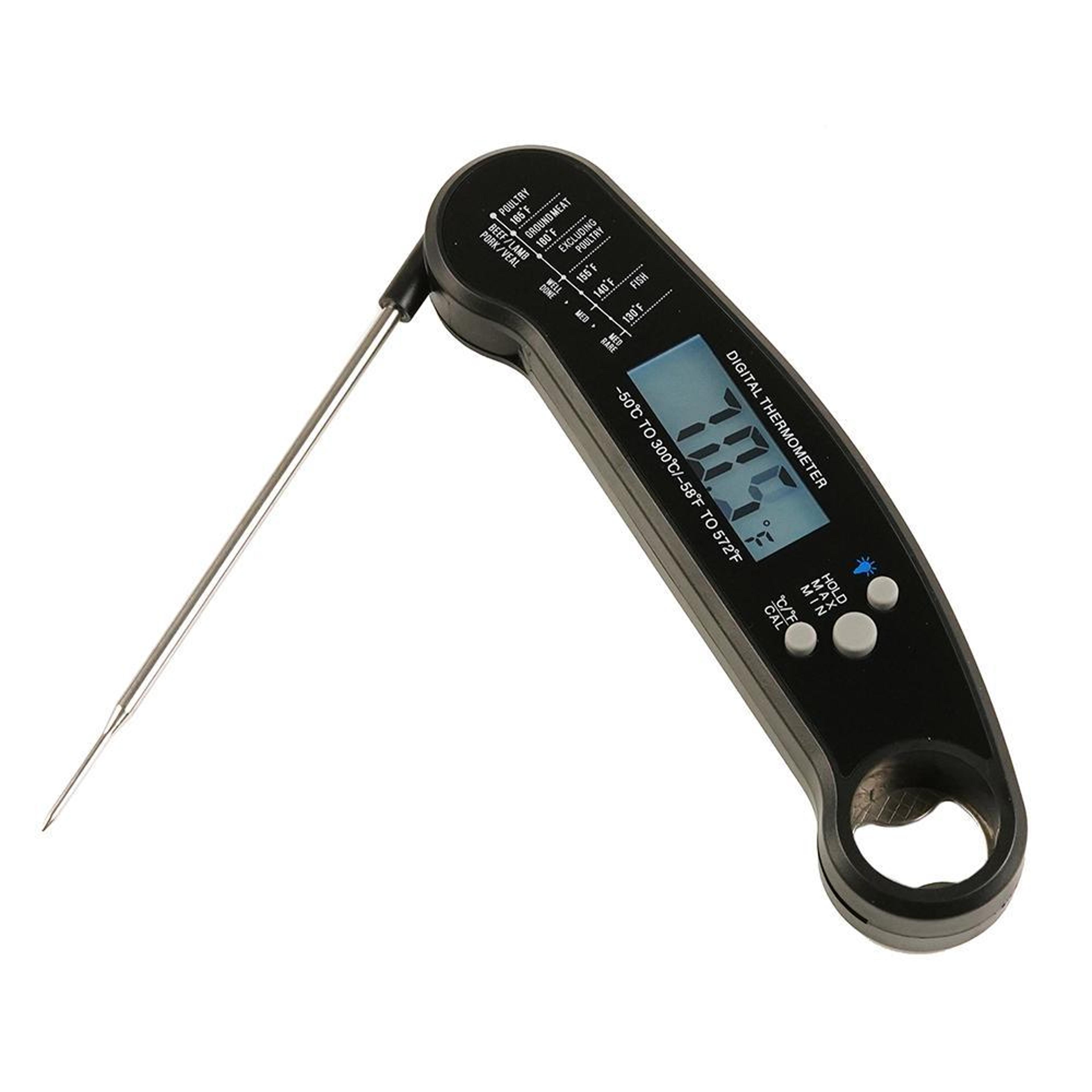 Instant Read Digital Food Thermometer With Backlit LCD Display Magnetic Storage  Bottle Opener 9