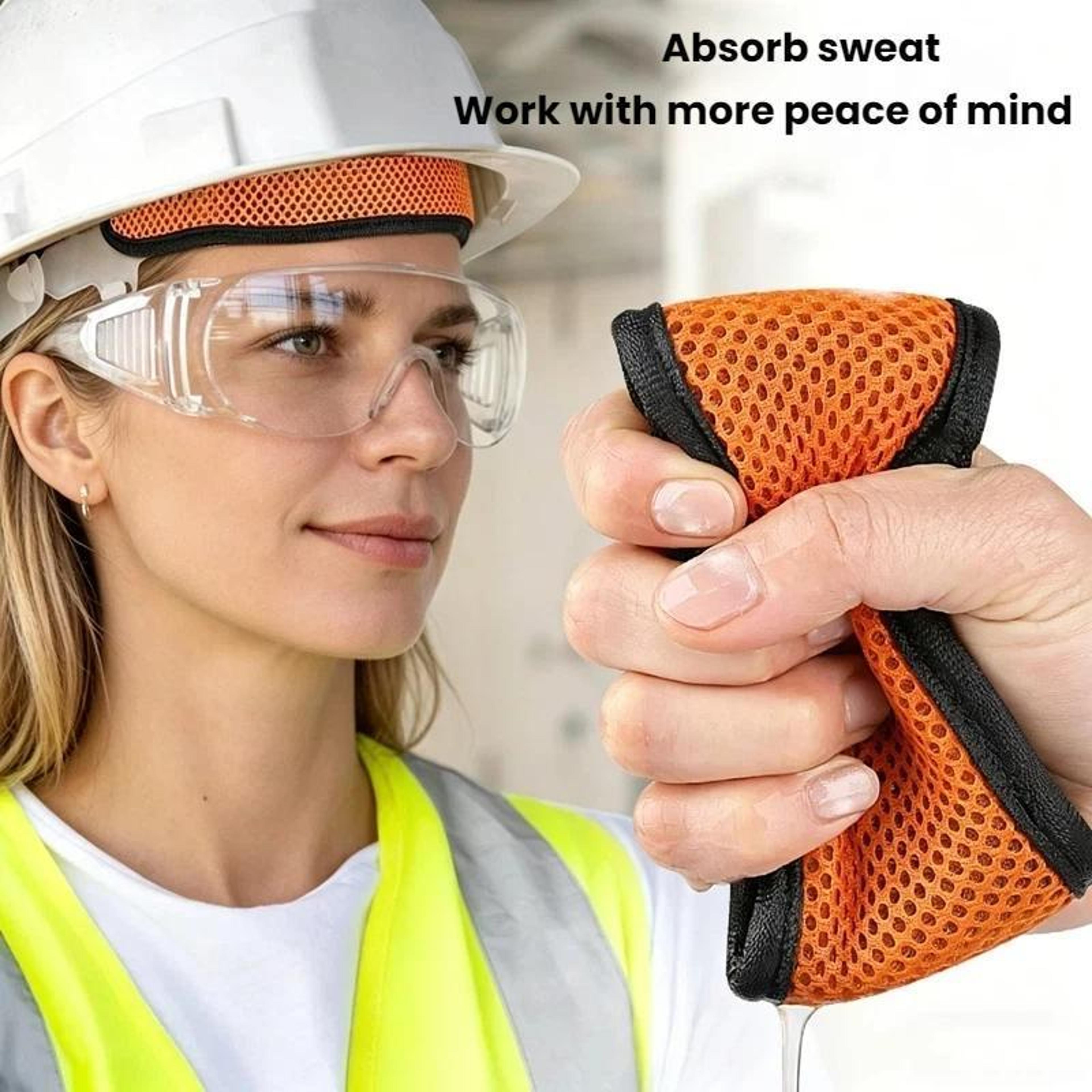 Hard Hat Sweatband Liner For Safety Helmets Breathable Mesh Cooling Forehead Pad 5