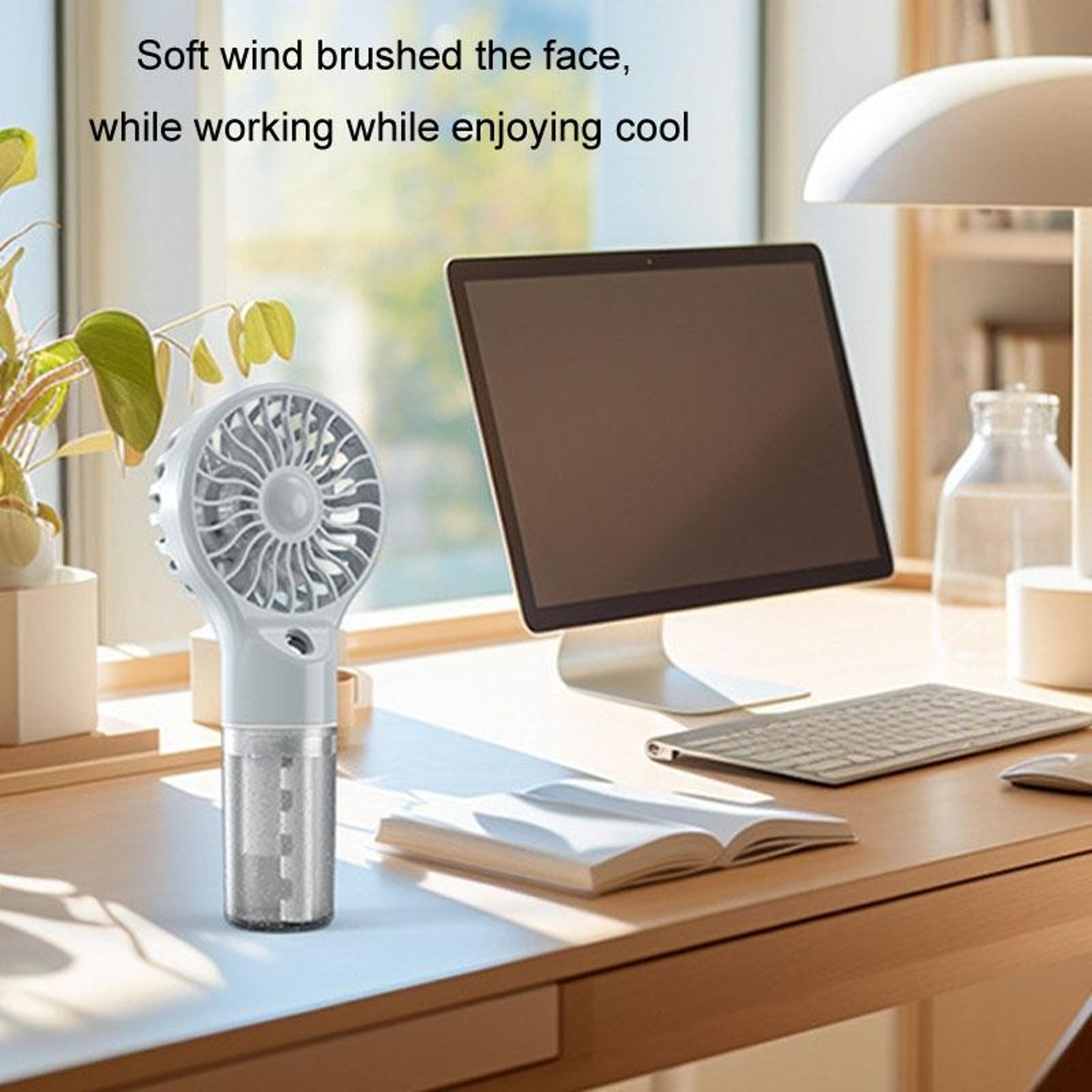 Portable Handheld Misting Fan USB Rechargeable Personal Cooling Fan 10